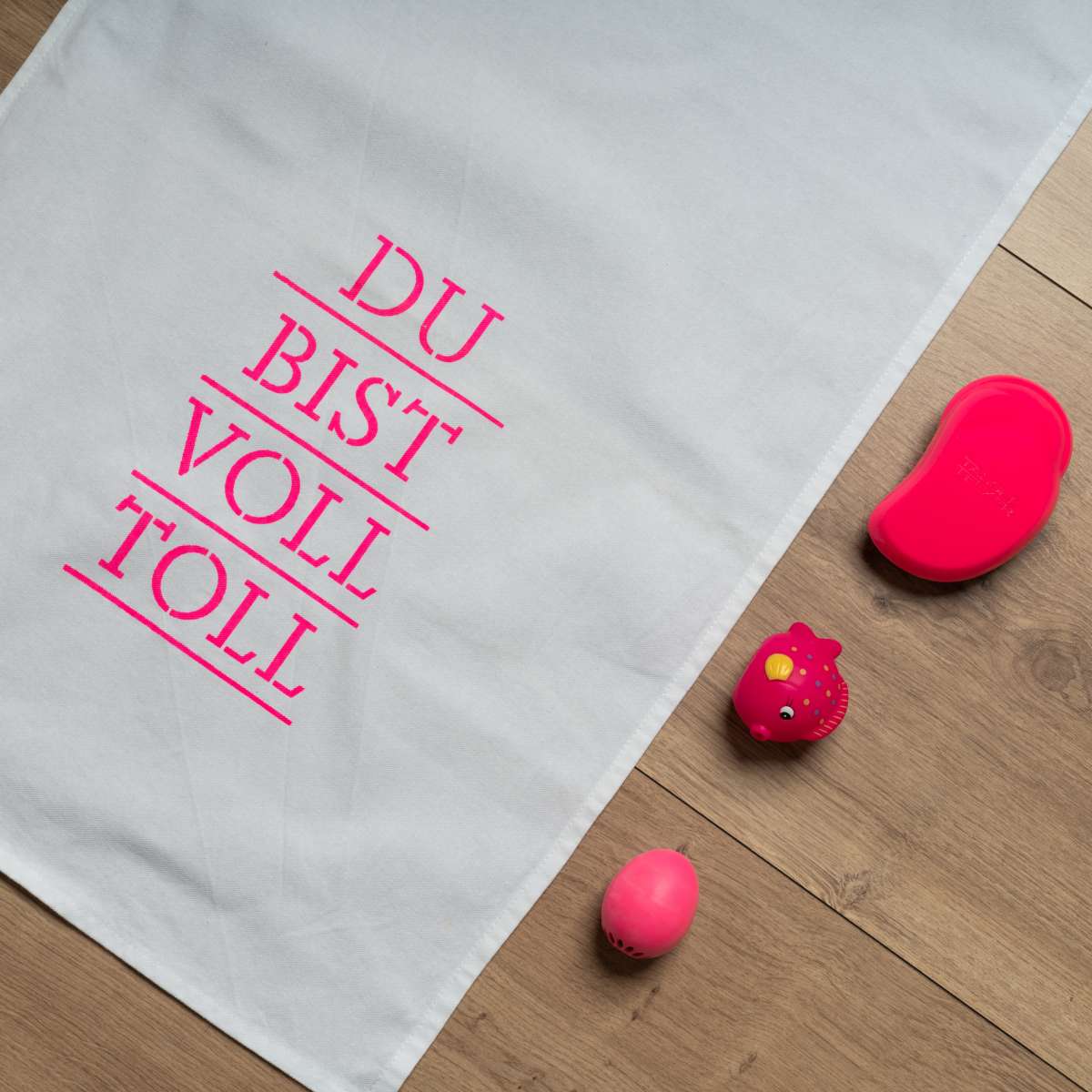 Geschirrtuch 17:30 " du bist voll toll"