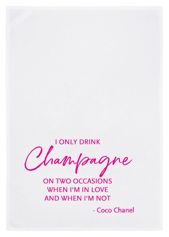 Geschirrtuch " I only drink Champagne..."