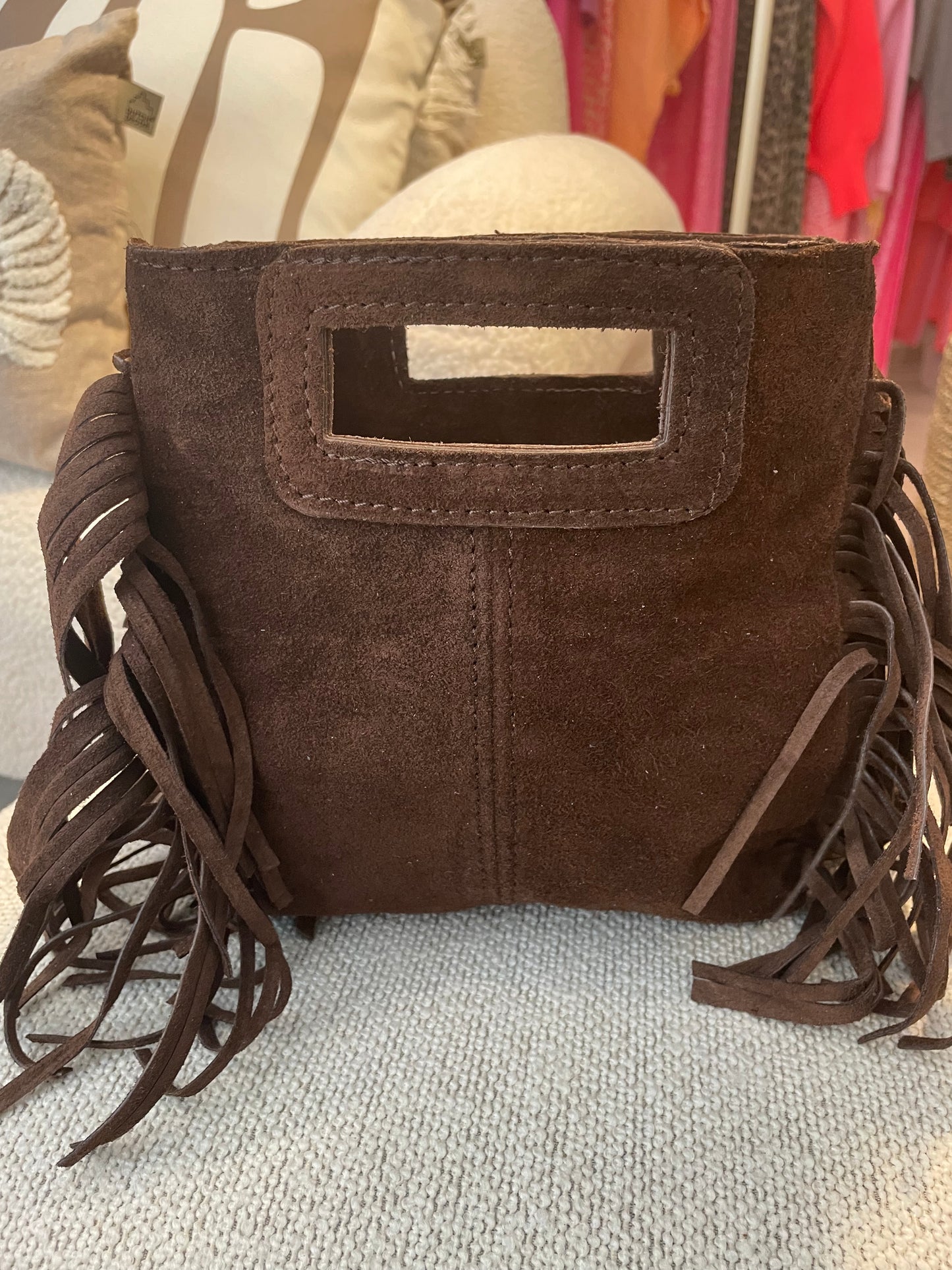 Fransentasche Boho braun