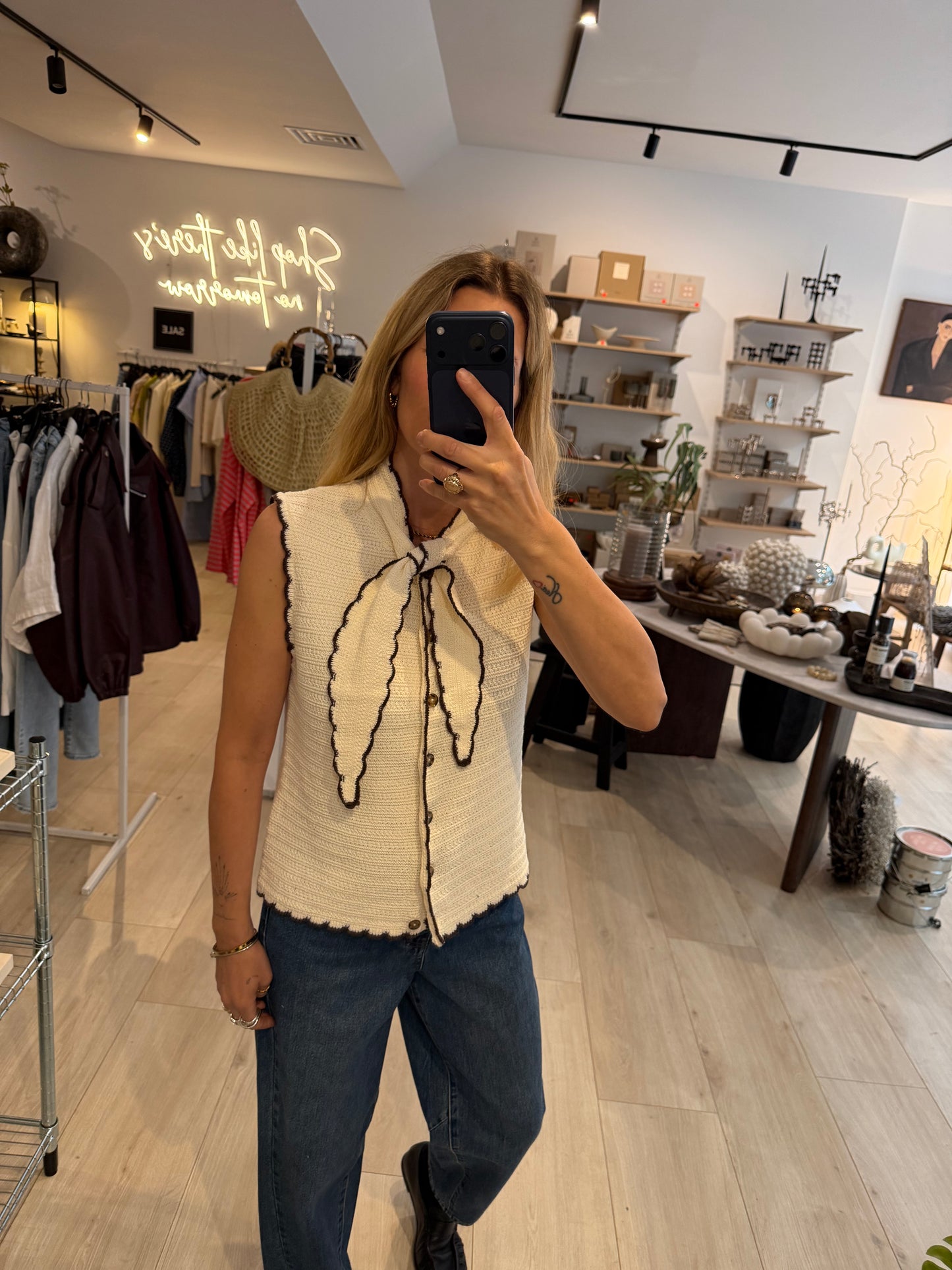 Shirt mit Schal