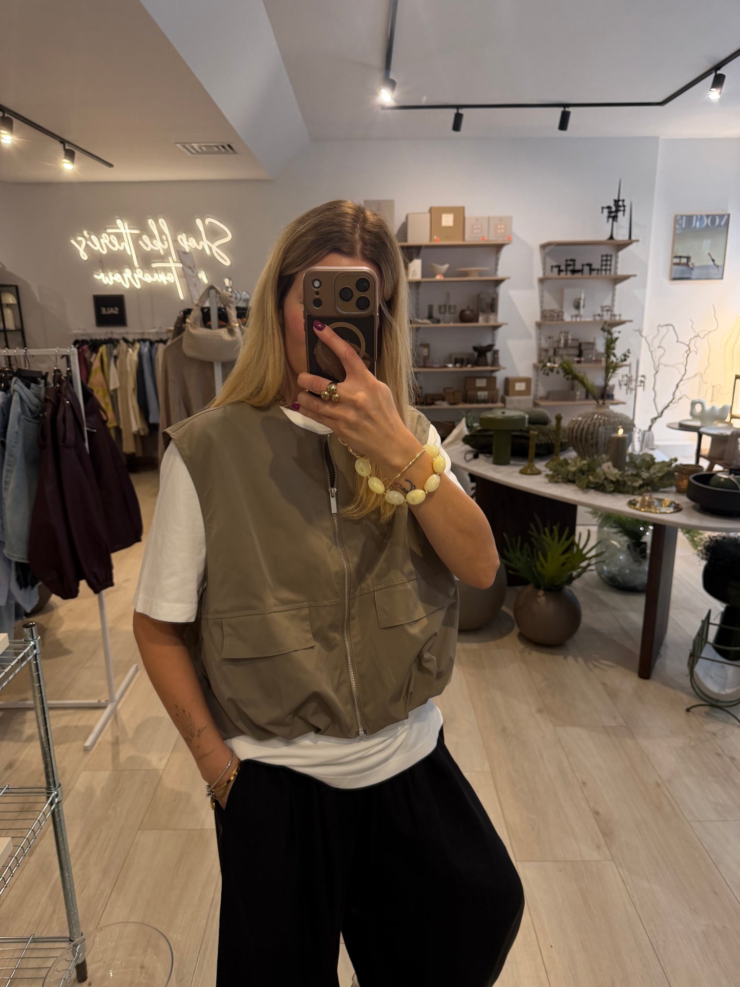 Weste Heriette taupe