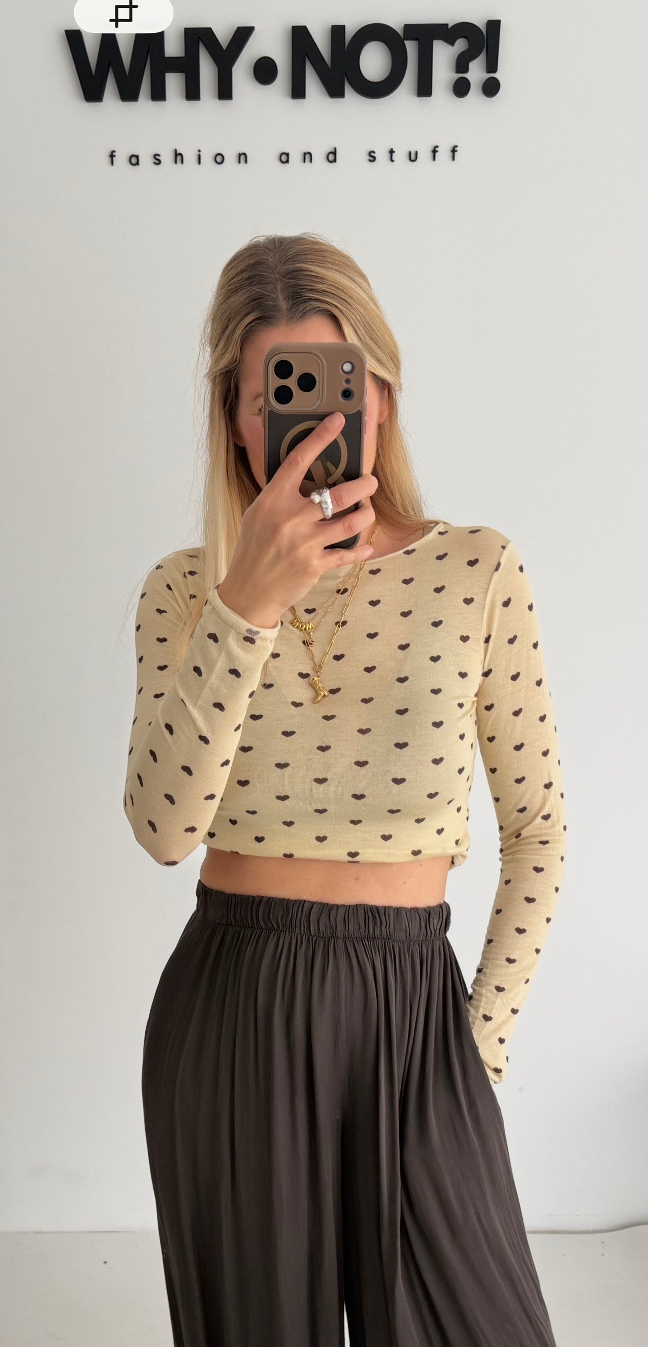 Cashmere Longsleeve gelb heart