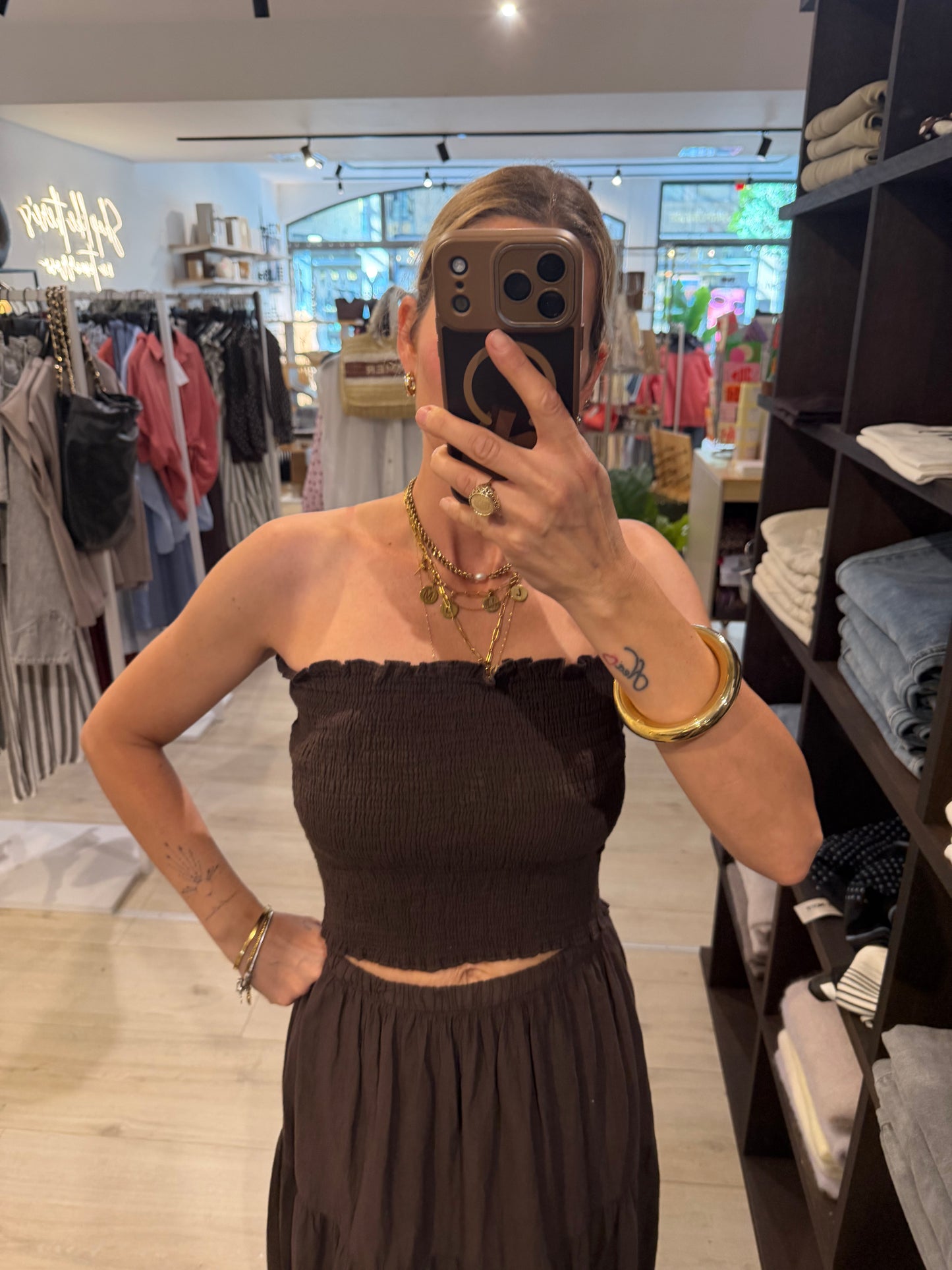 Bandeau Top braun