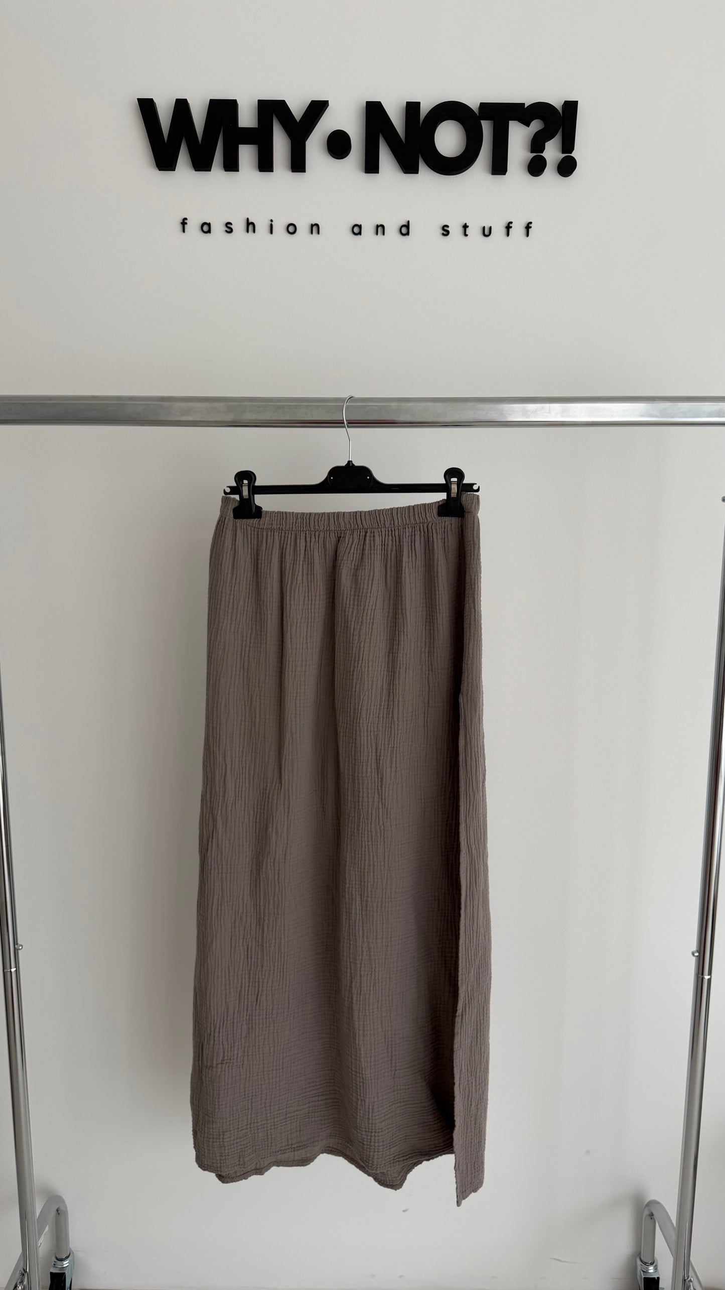 Maxi Musselinrock taupe
