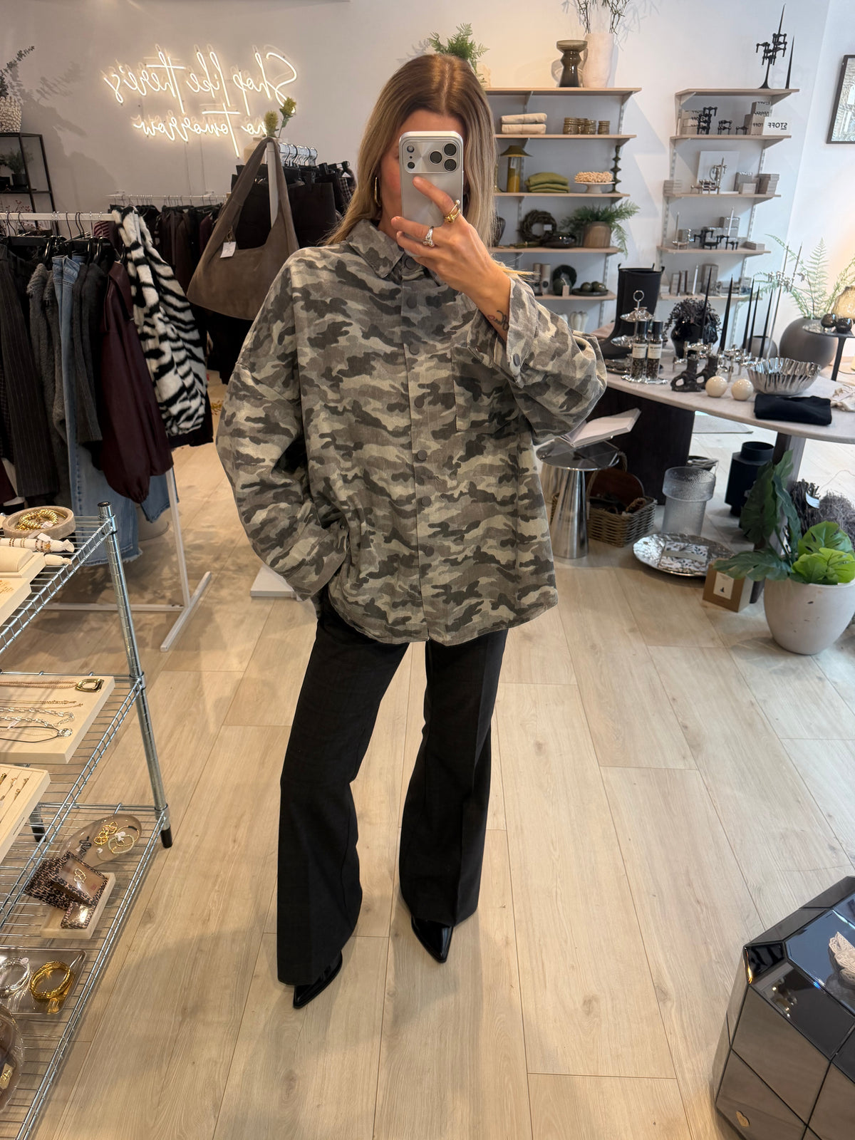 Hemd Camouflage Grey