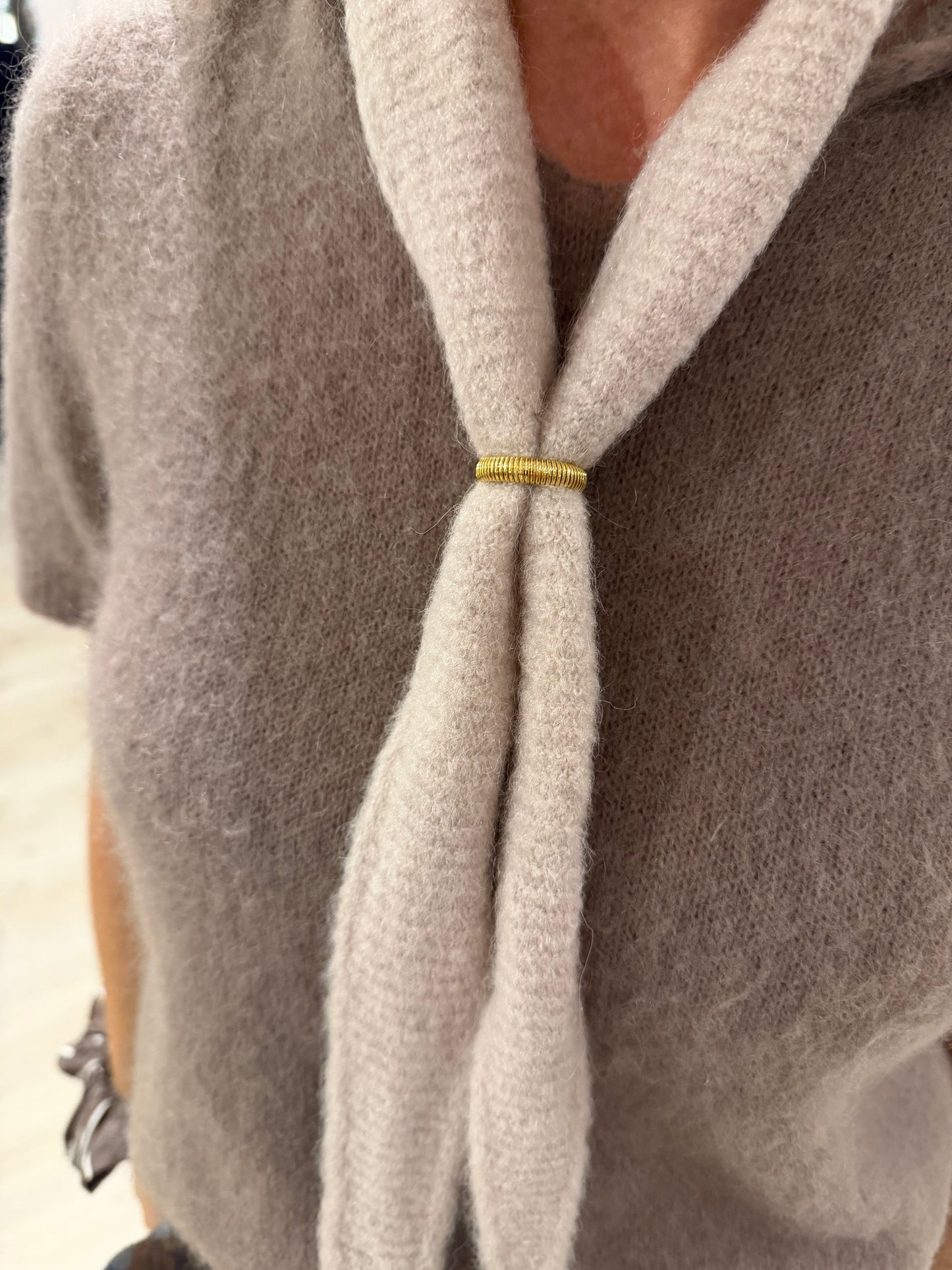 Alpaka Halstuch beige