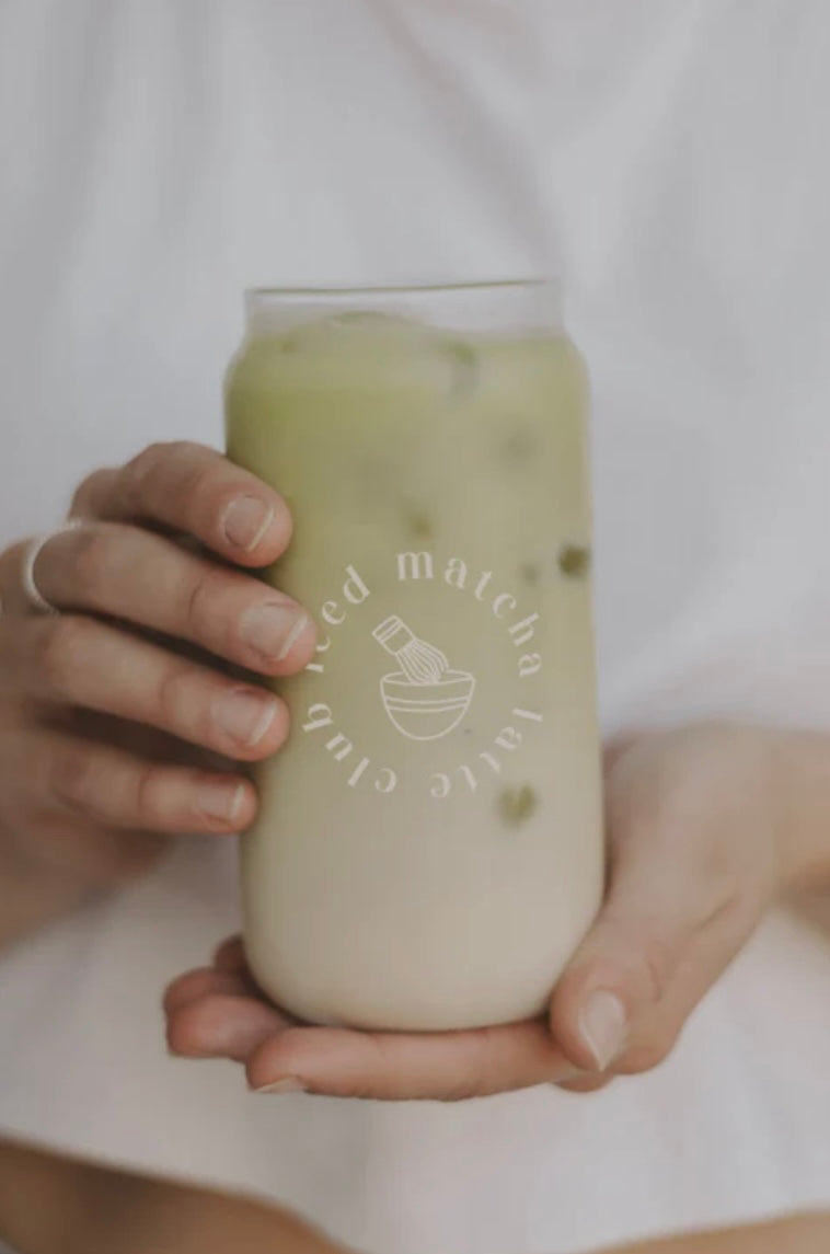Matcha Glas Eulenschnitt