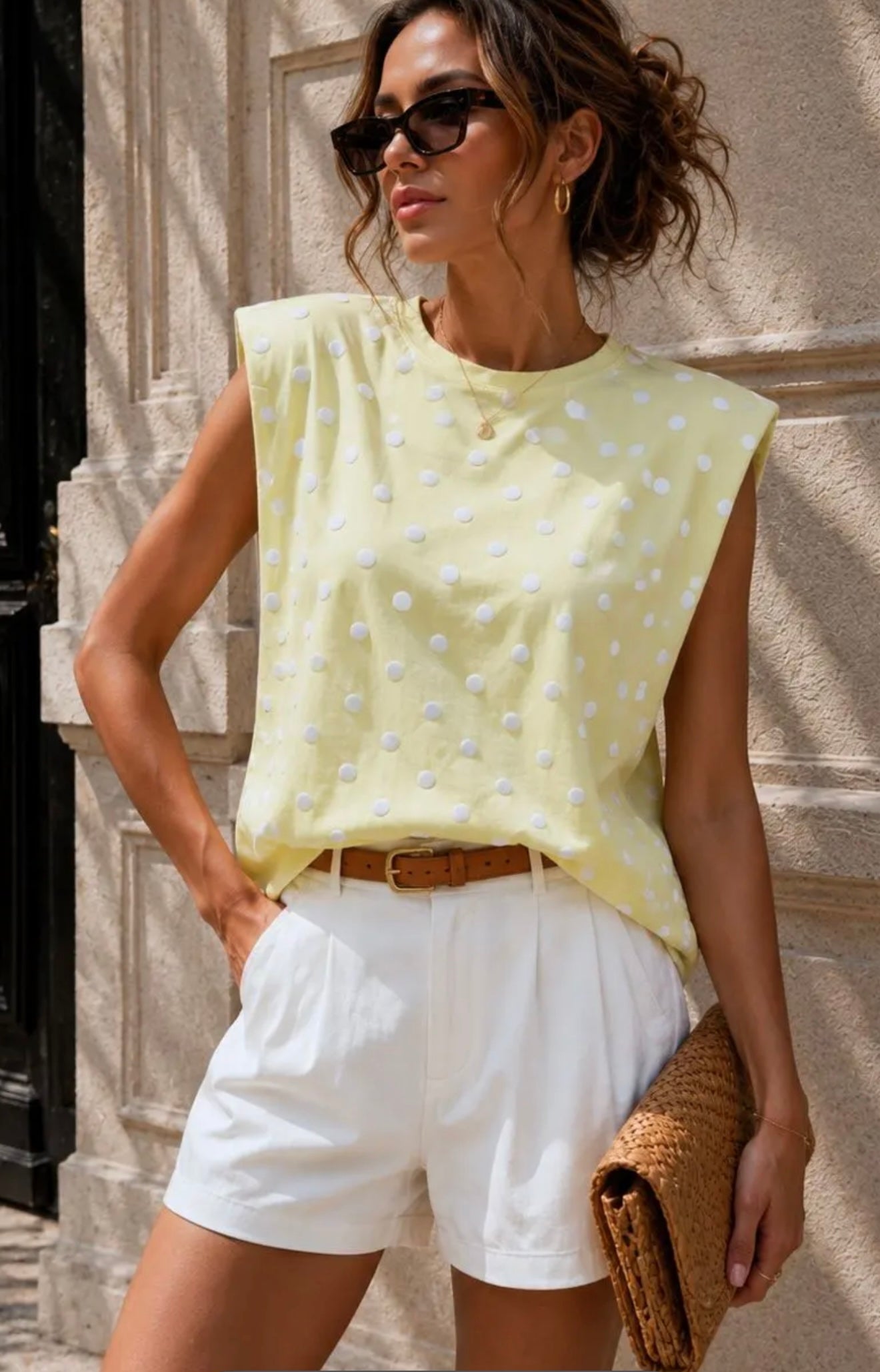 Punkte Shirt gelb