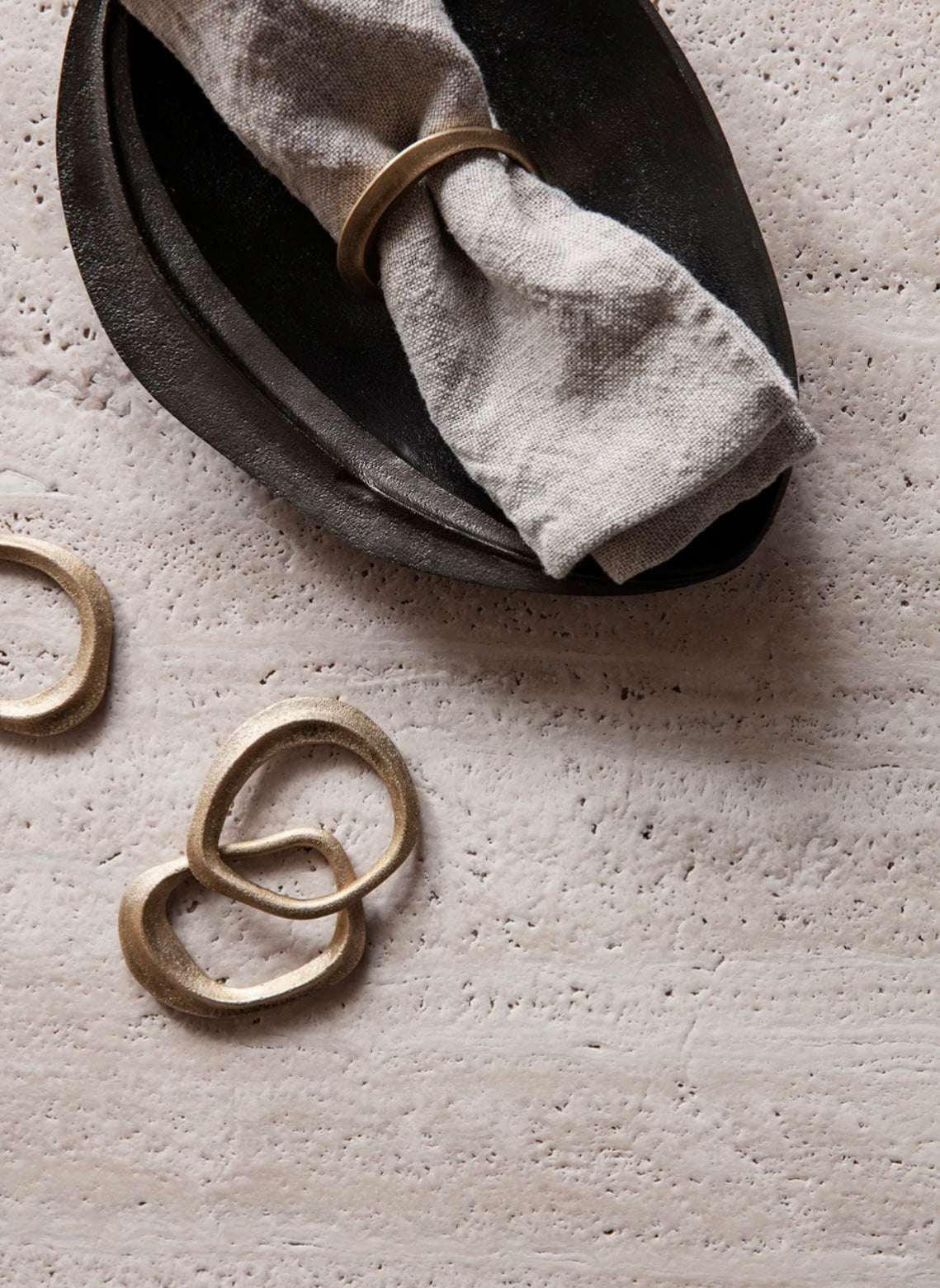 Servietten ringe brass