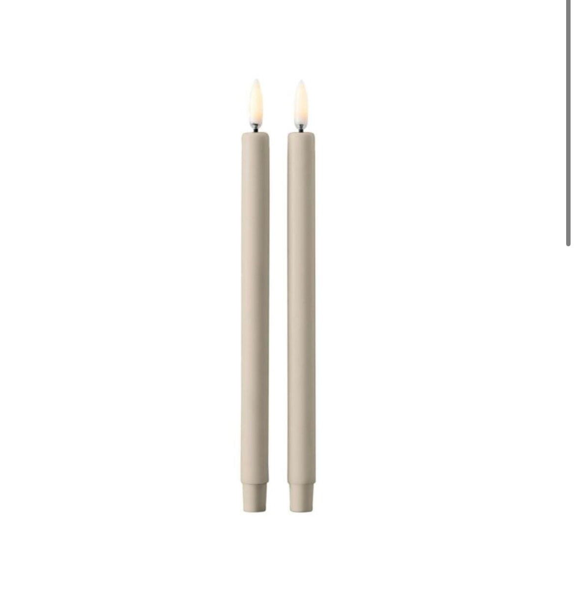 LED Kerzen STOFF NAGEL Sand 2er Set