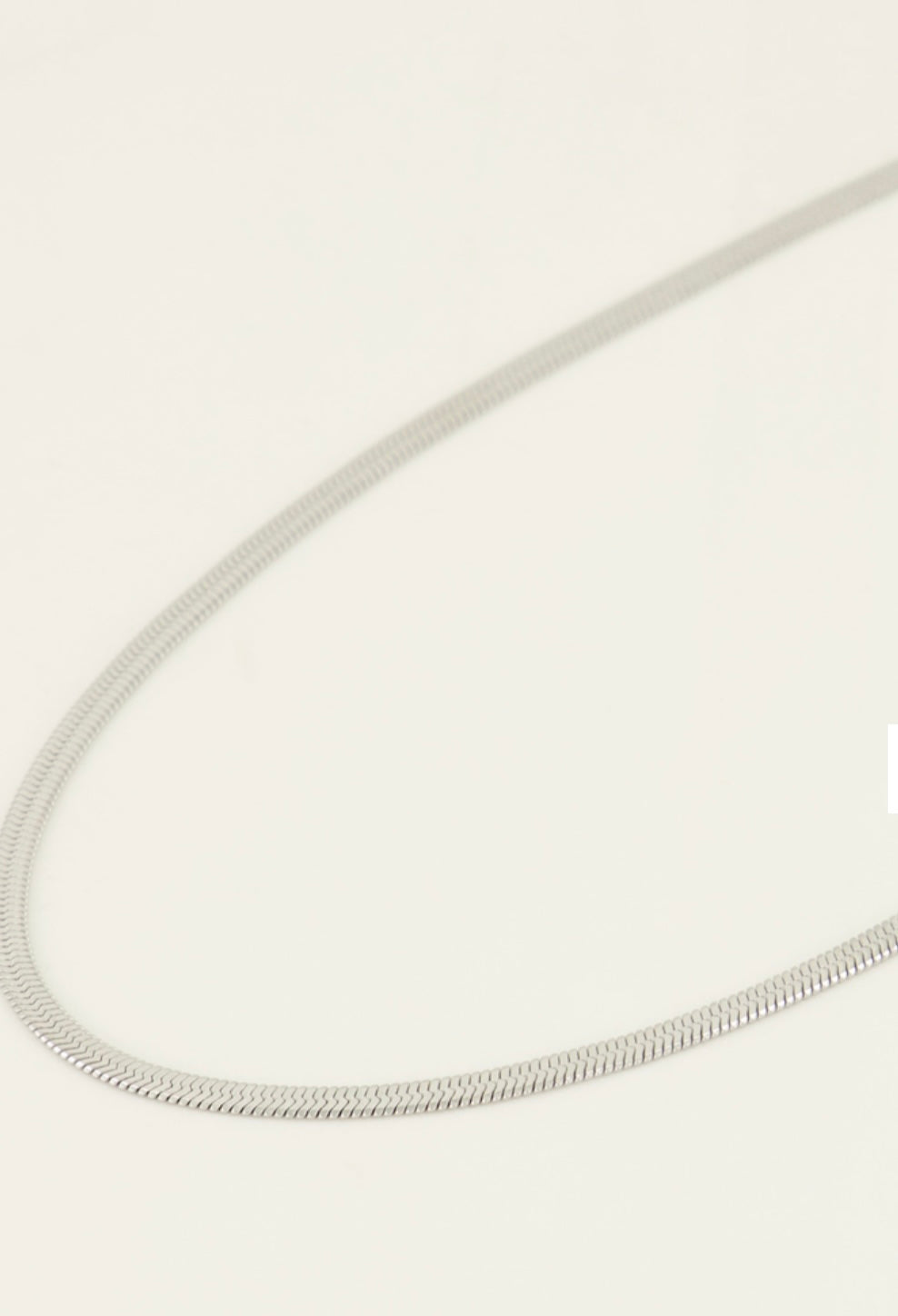 Flache Gliederkette Silber