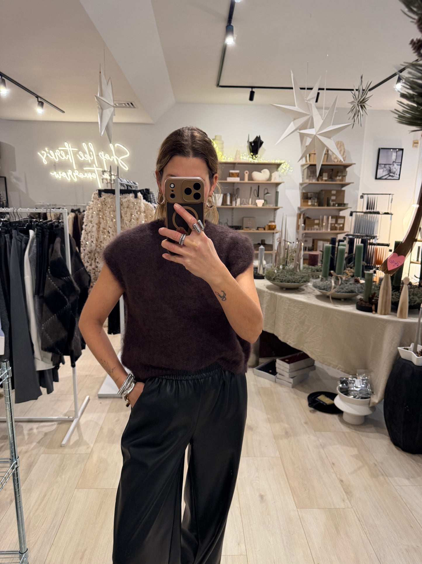 Mohair Pullunder braun