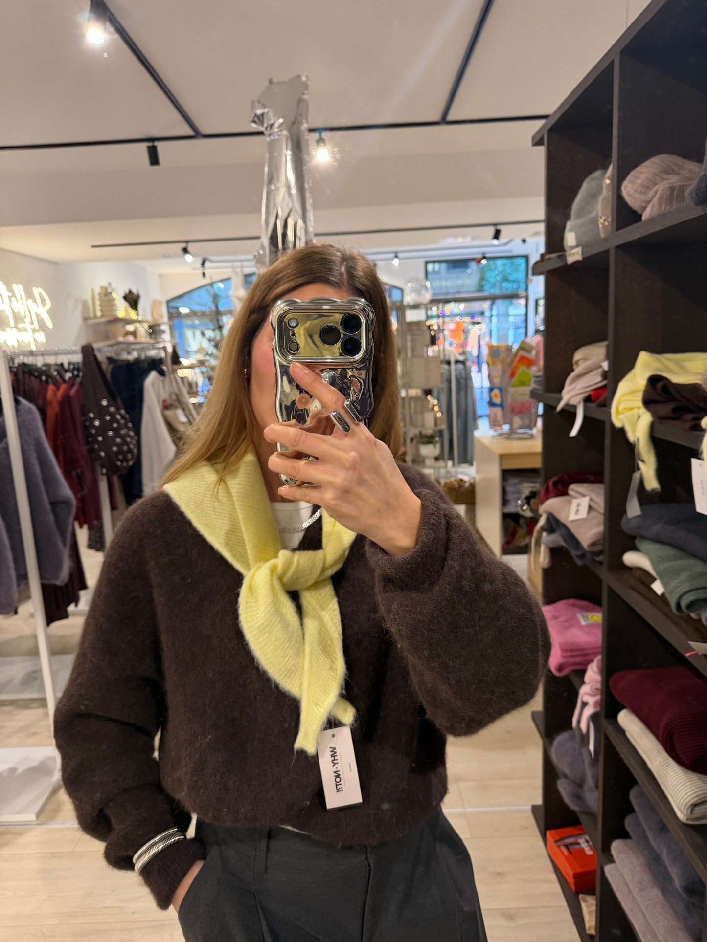 Alpaka Dreieckstuch gelb