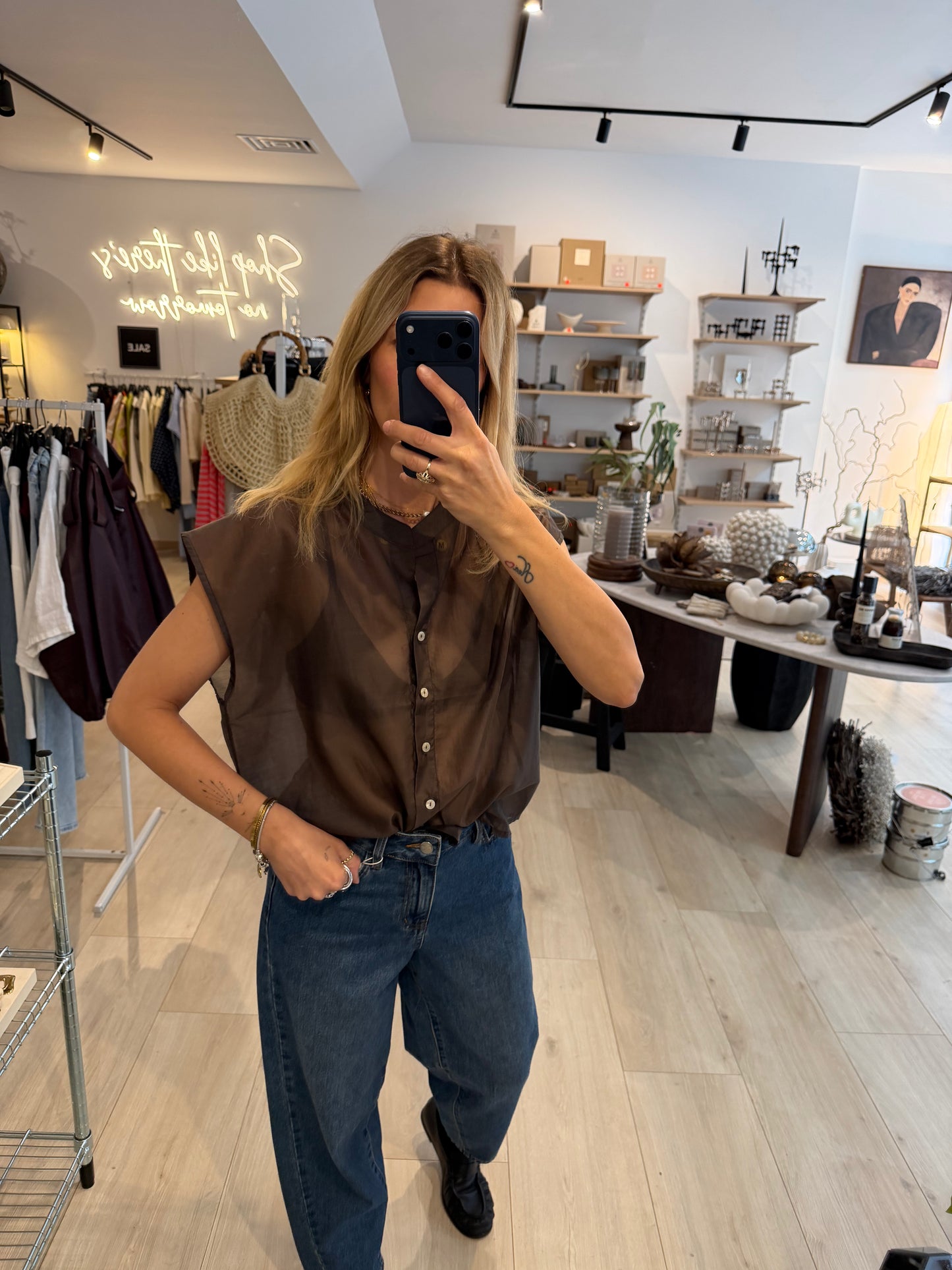 Bluse Drissy braun