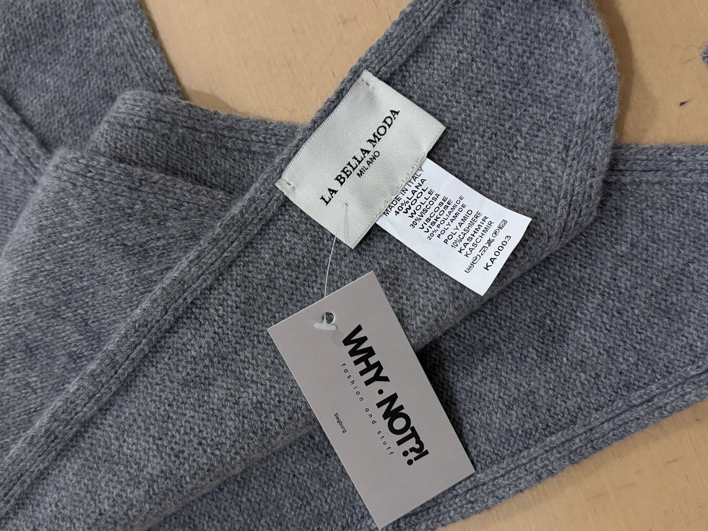 Dreieckstuch Cashmere grau