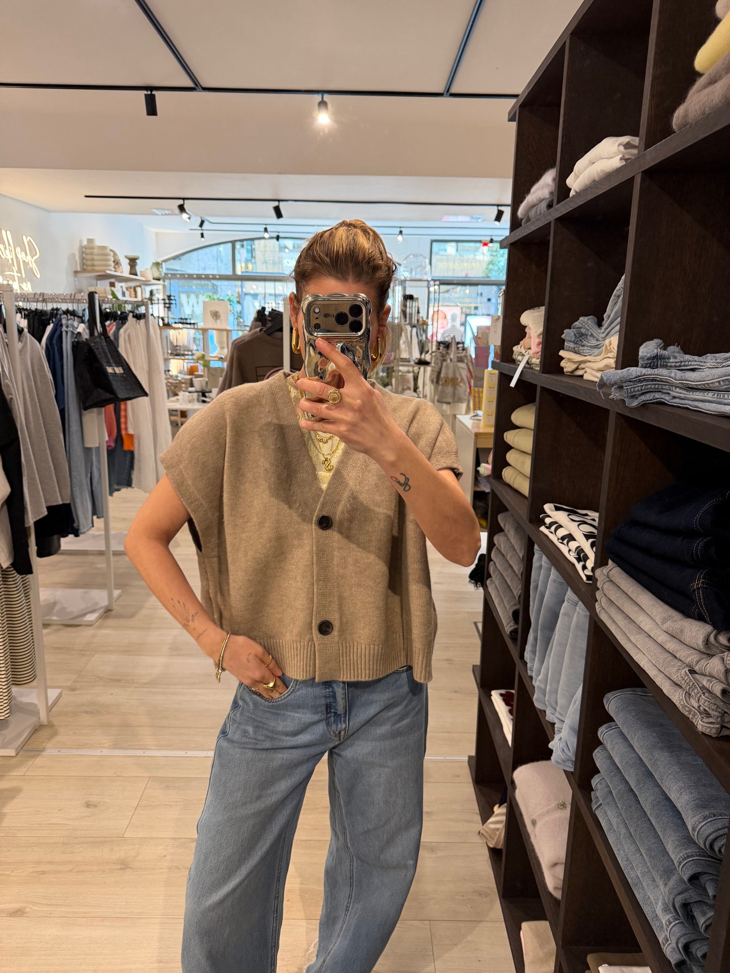 Weste taupe