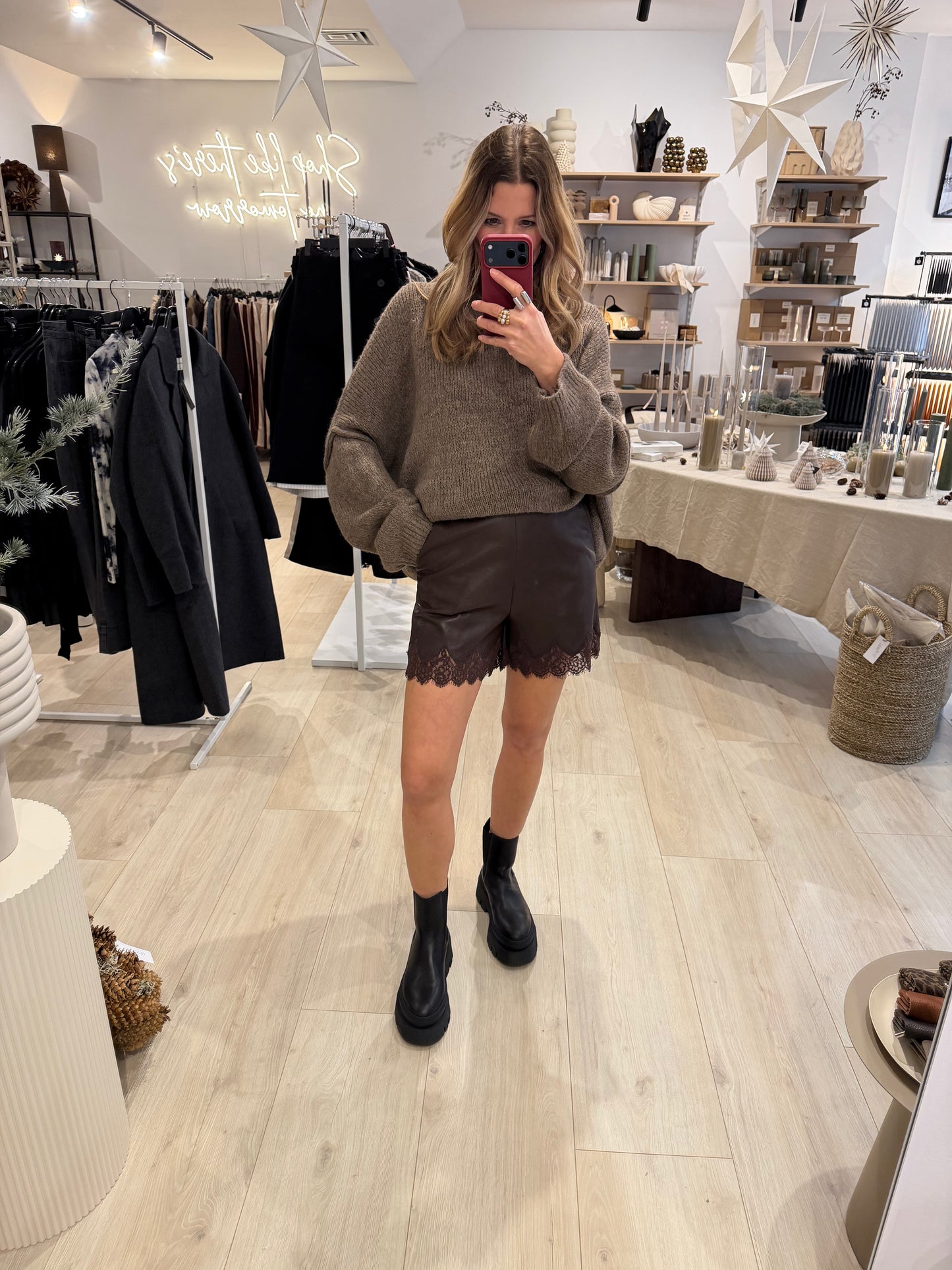 Strickkleid Stilo Taupe