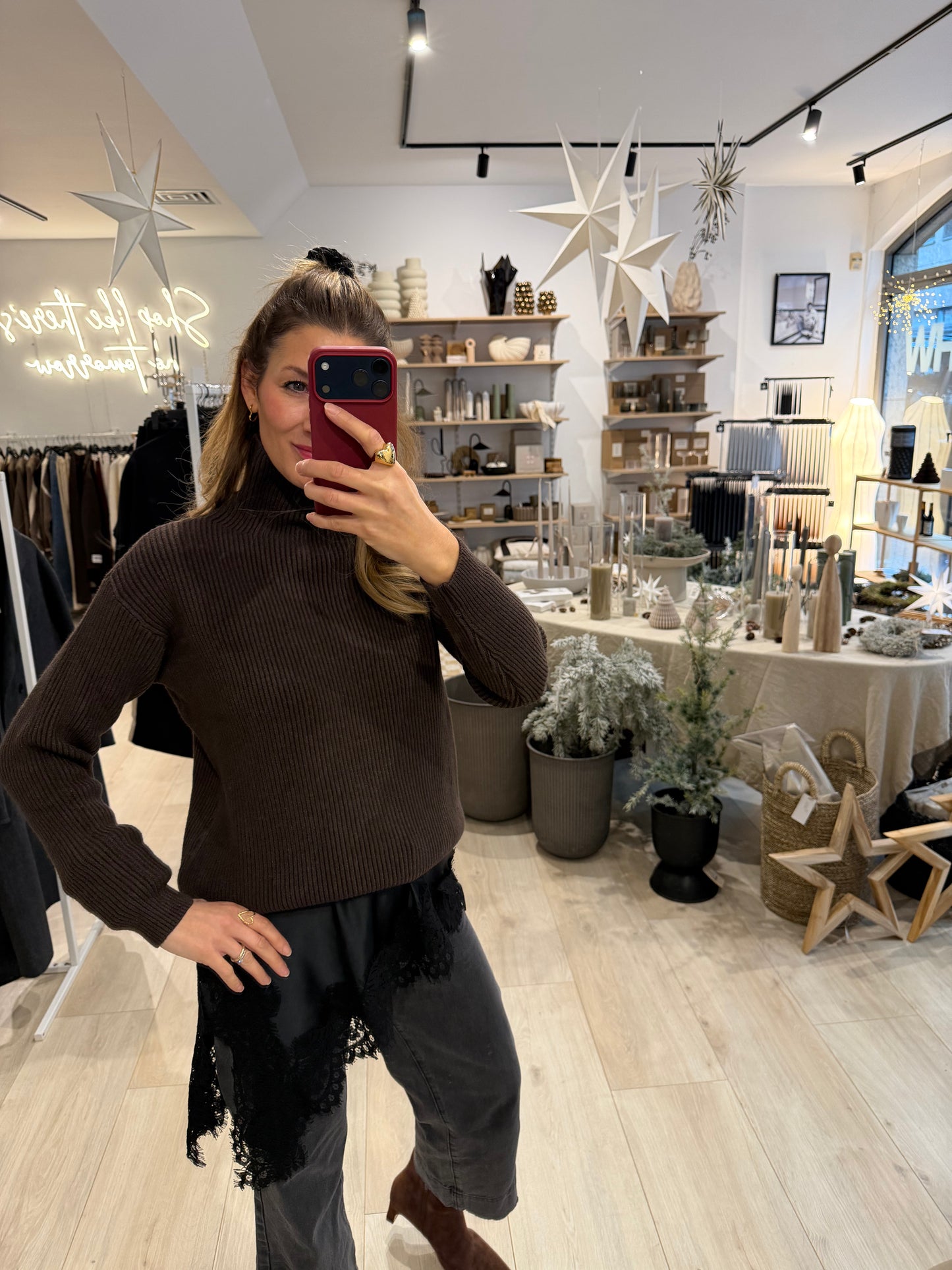 Rollkragenpullover Ellen braun