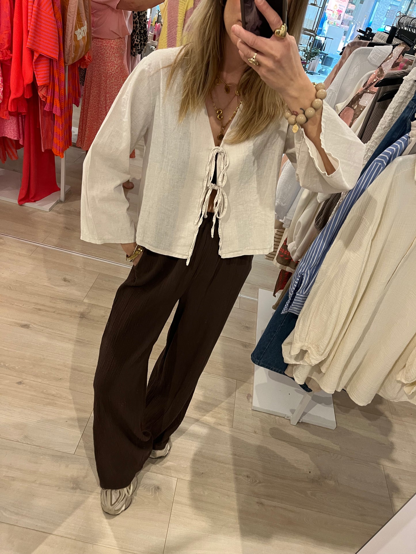 Leinenbluse Jette beige