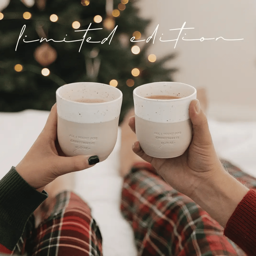 Becher "all I want for christmas", Eulenschnitt