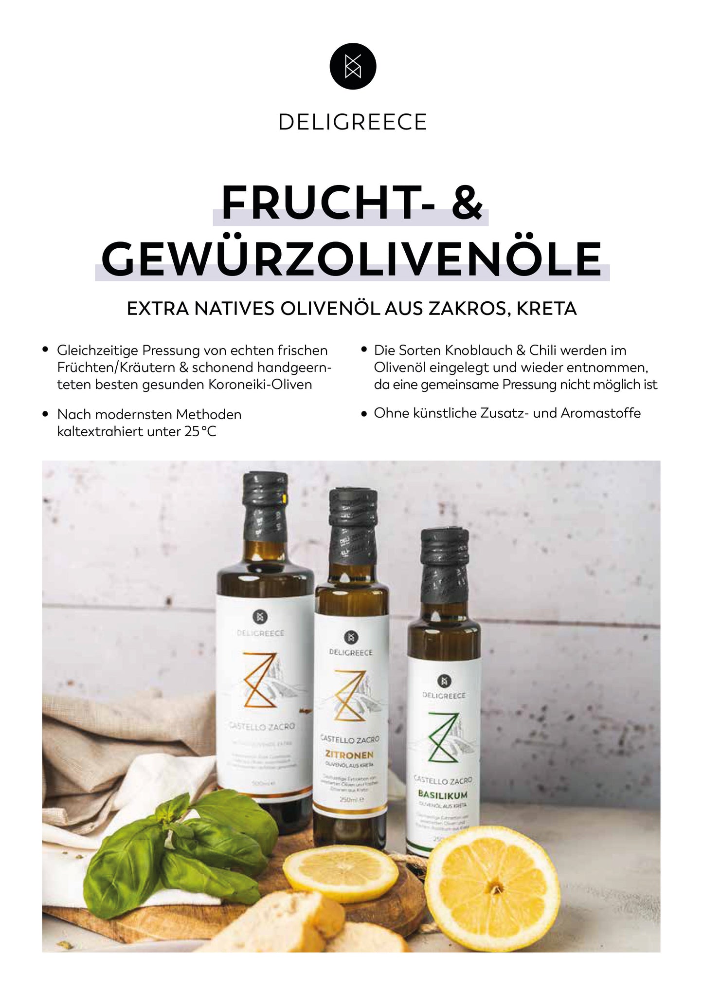 DELIGREECE Castello Zacro Orangen-Olivenöl 250ml