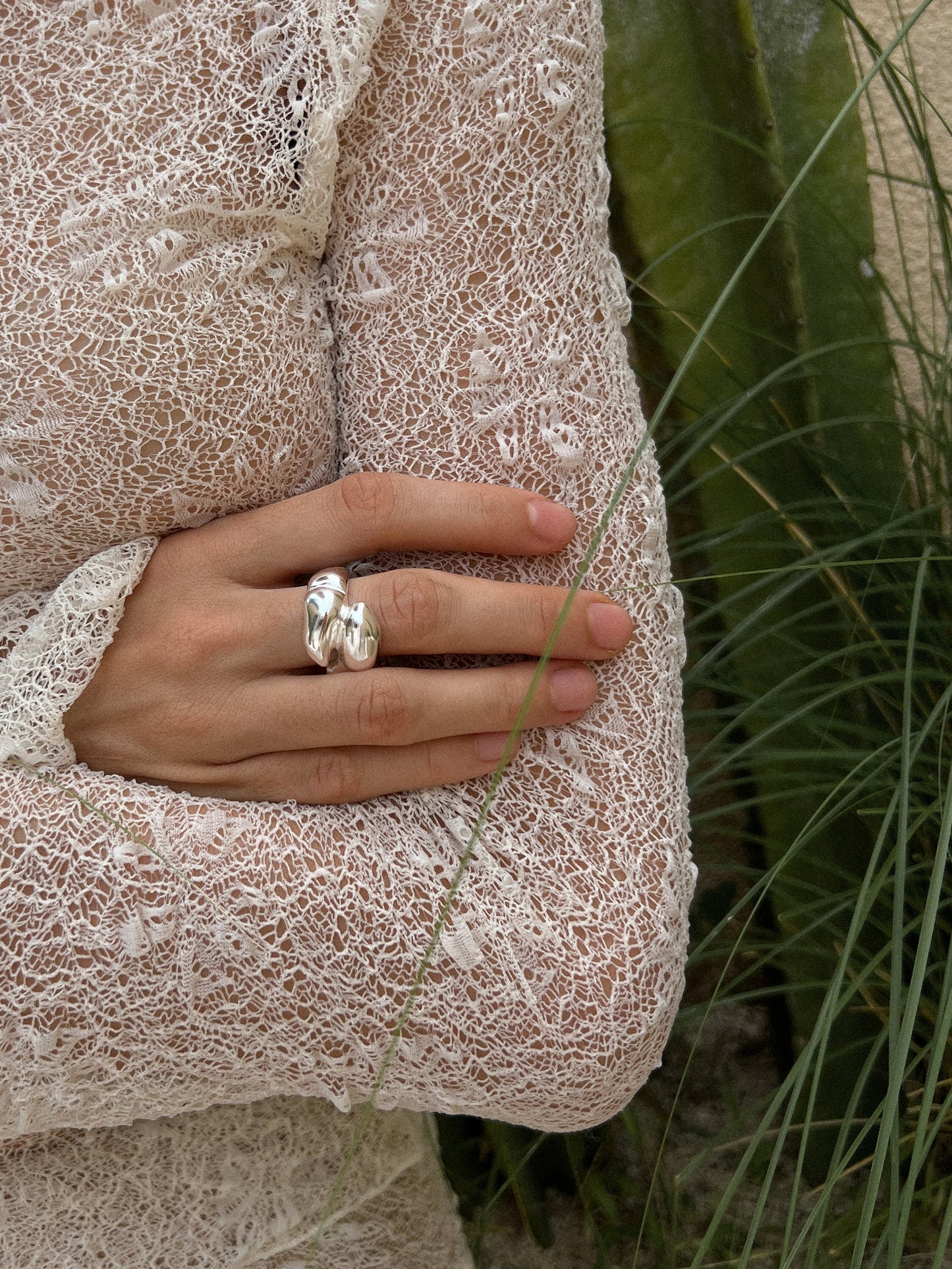 Dune Duo Ring silber, Muli Collection