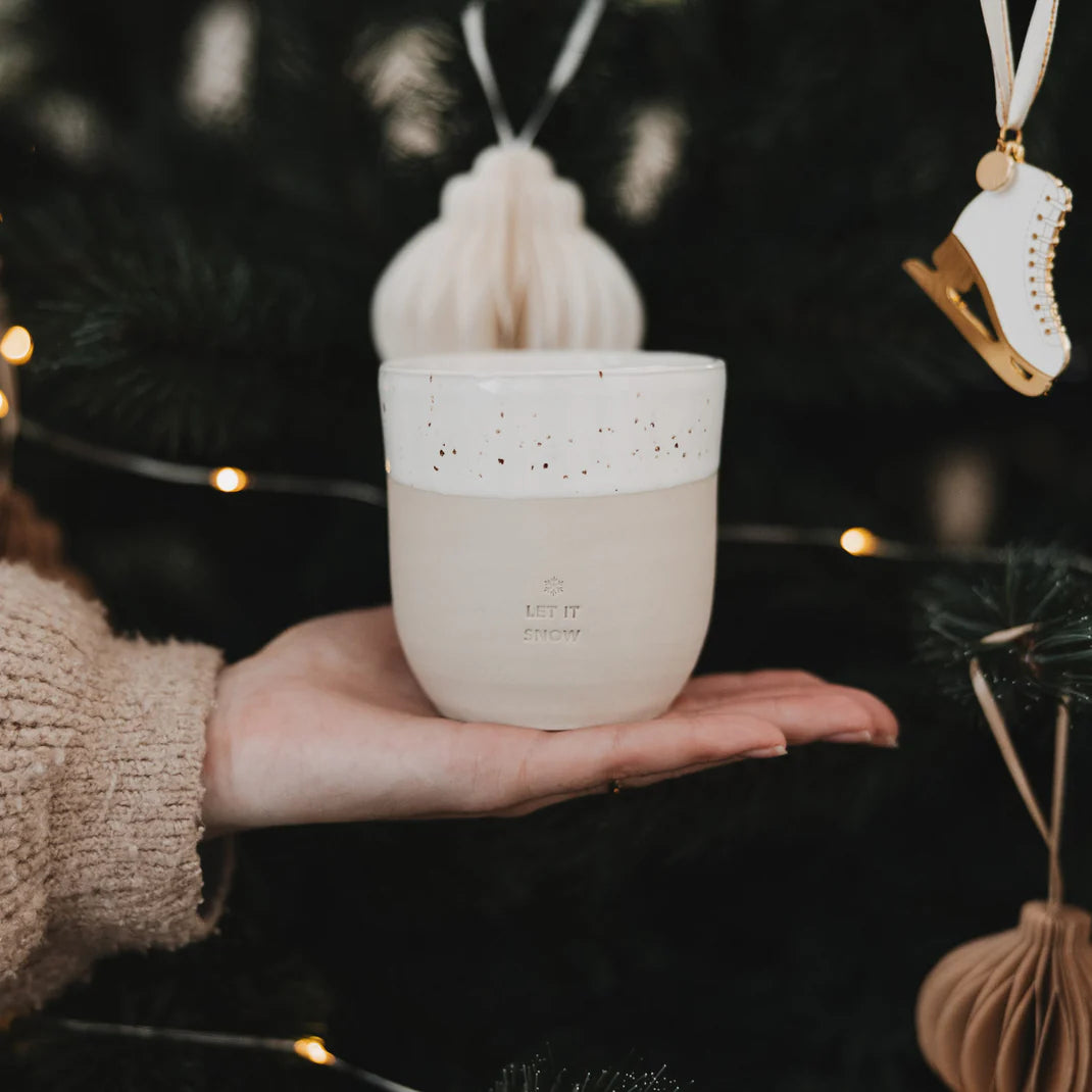 Becher " let it snow", Eulenschnitt