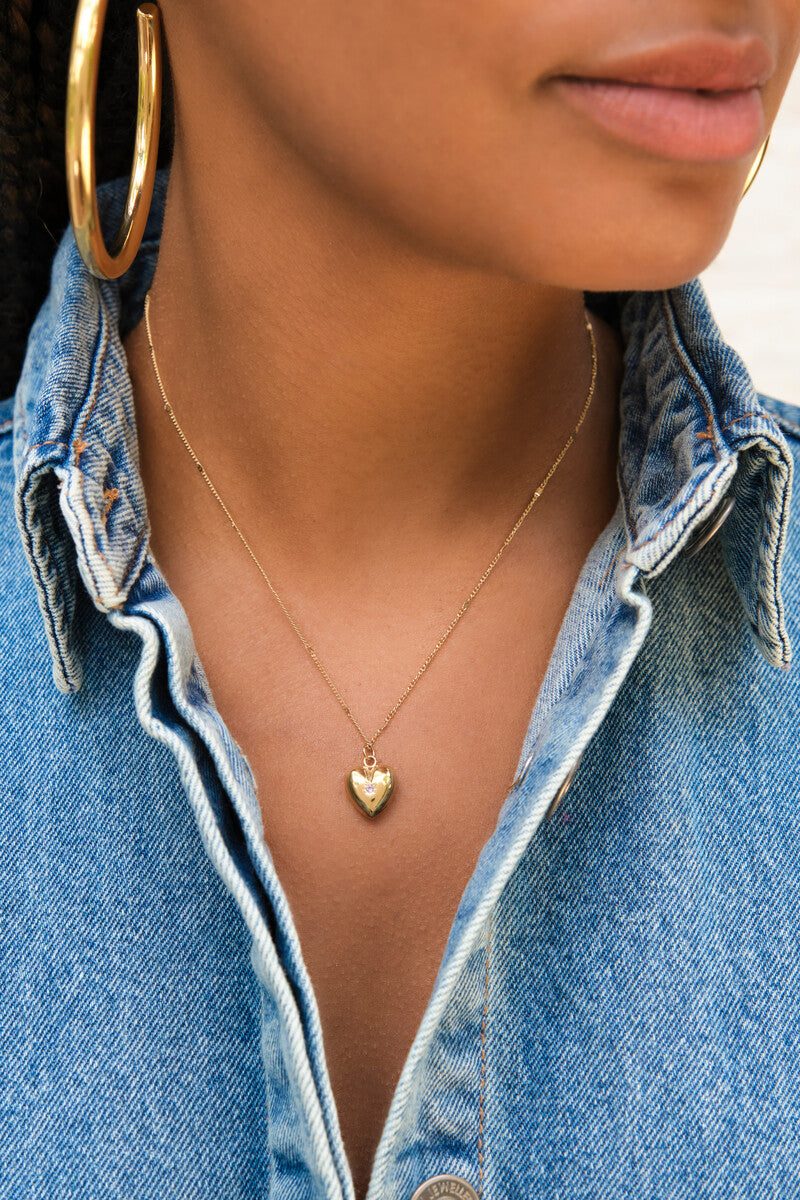 Kette Herz mit Geburtsstein gold, My Jewellery