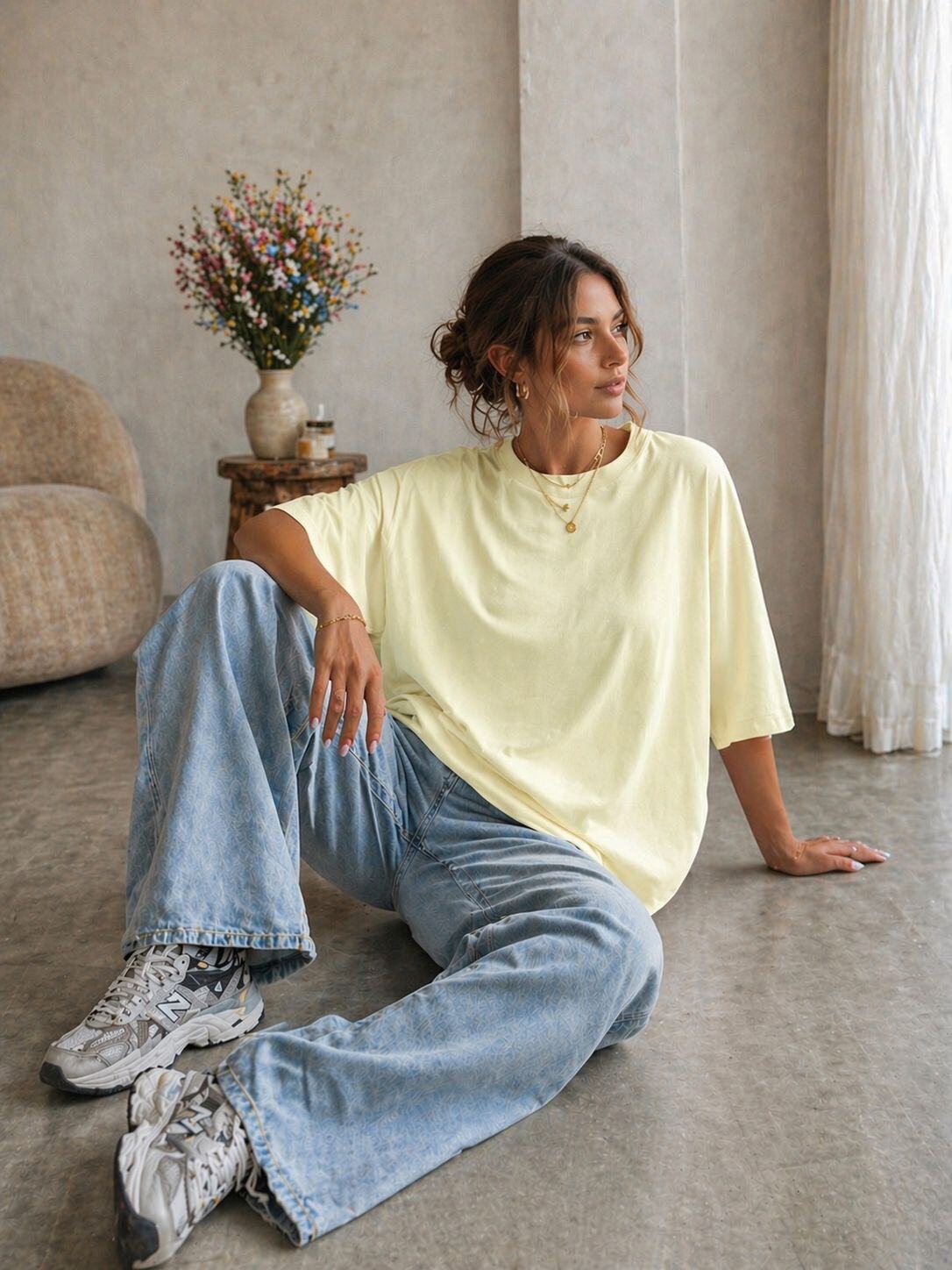 Oversizedshirt gelb