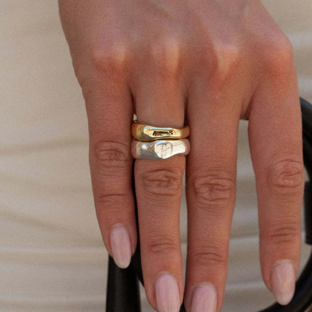 Wavy Bold Ring silber, Muli Collection