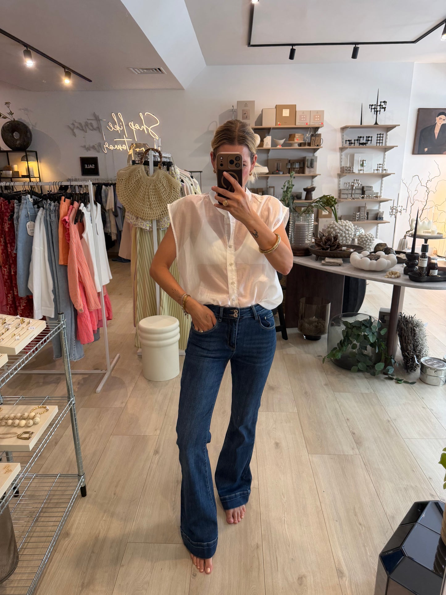 Flared Jeans dark blue
