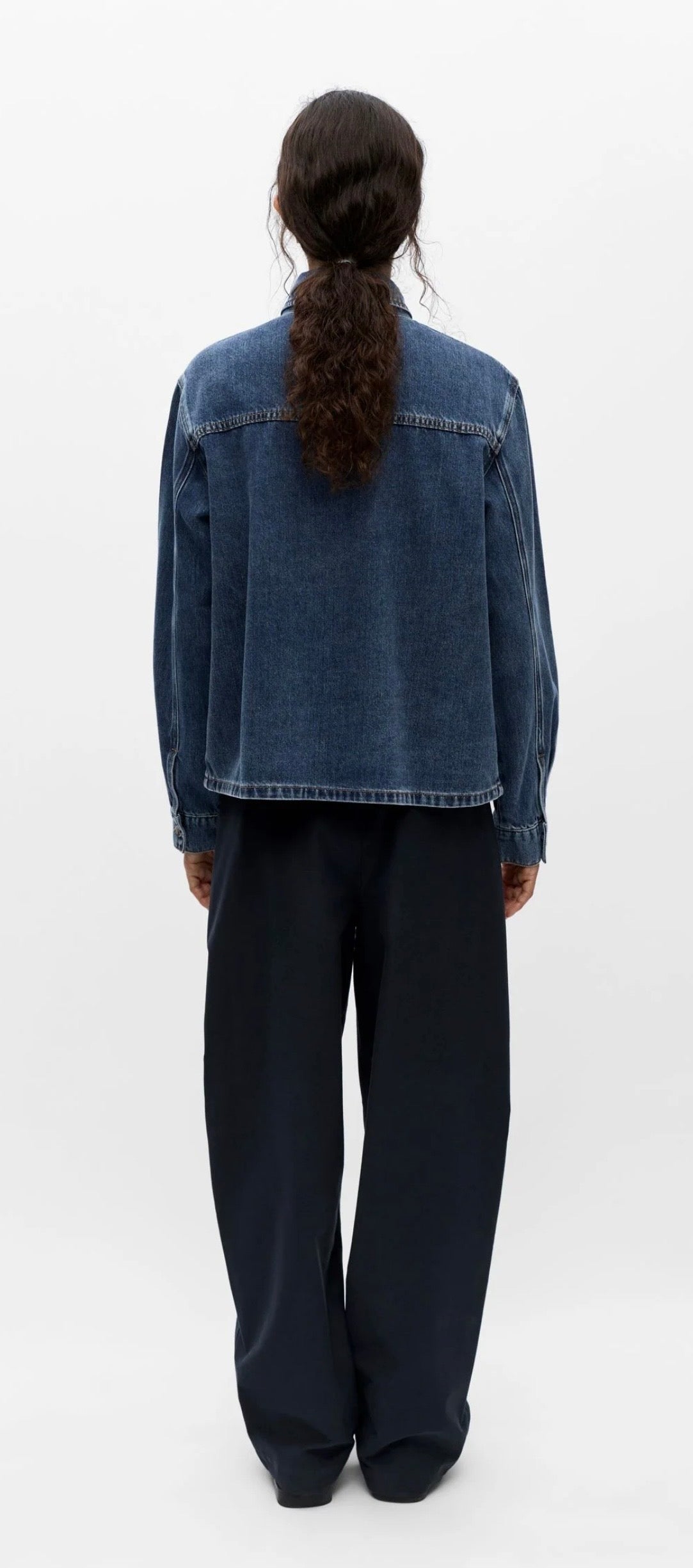 Jeans Hemd mit Schal
