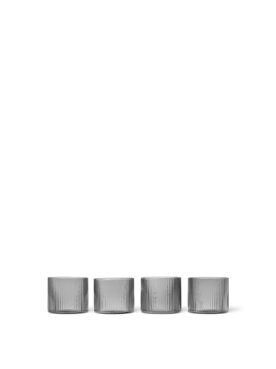 Ripple Gläser 4er Set Low - Smoked Grey