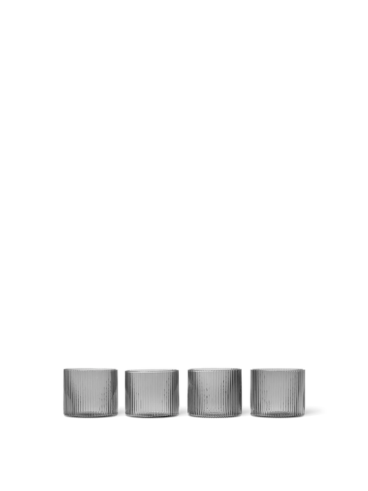 Ripple Gläser 4er Set Low - Smoked Grey
