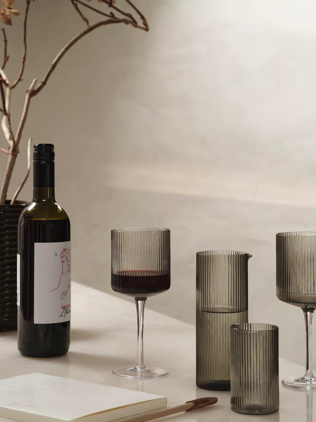 Ripple Milk jug smoked grey, ferm Living