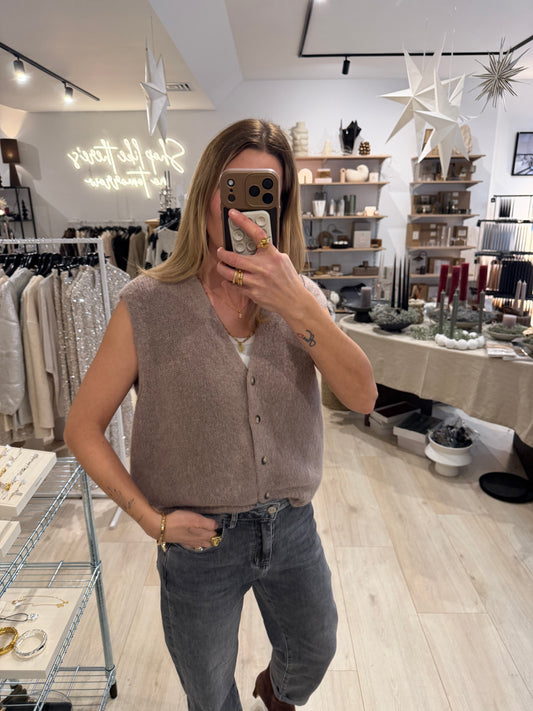 Pullunder Weste Taupe