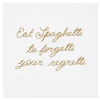 Servietten Räder "Eat Spaghetti to forgetti..."