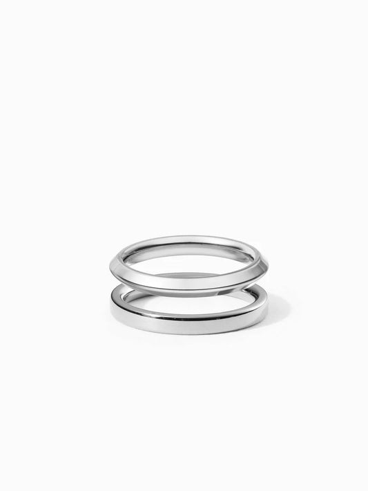 PURELEI Linen Ring Set silber