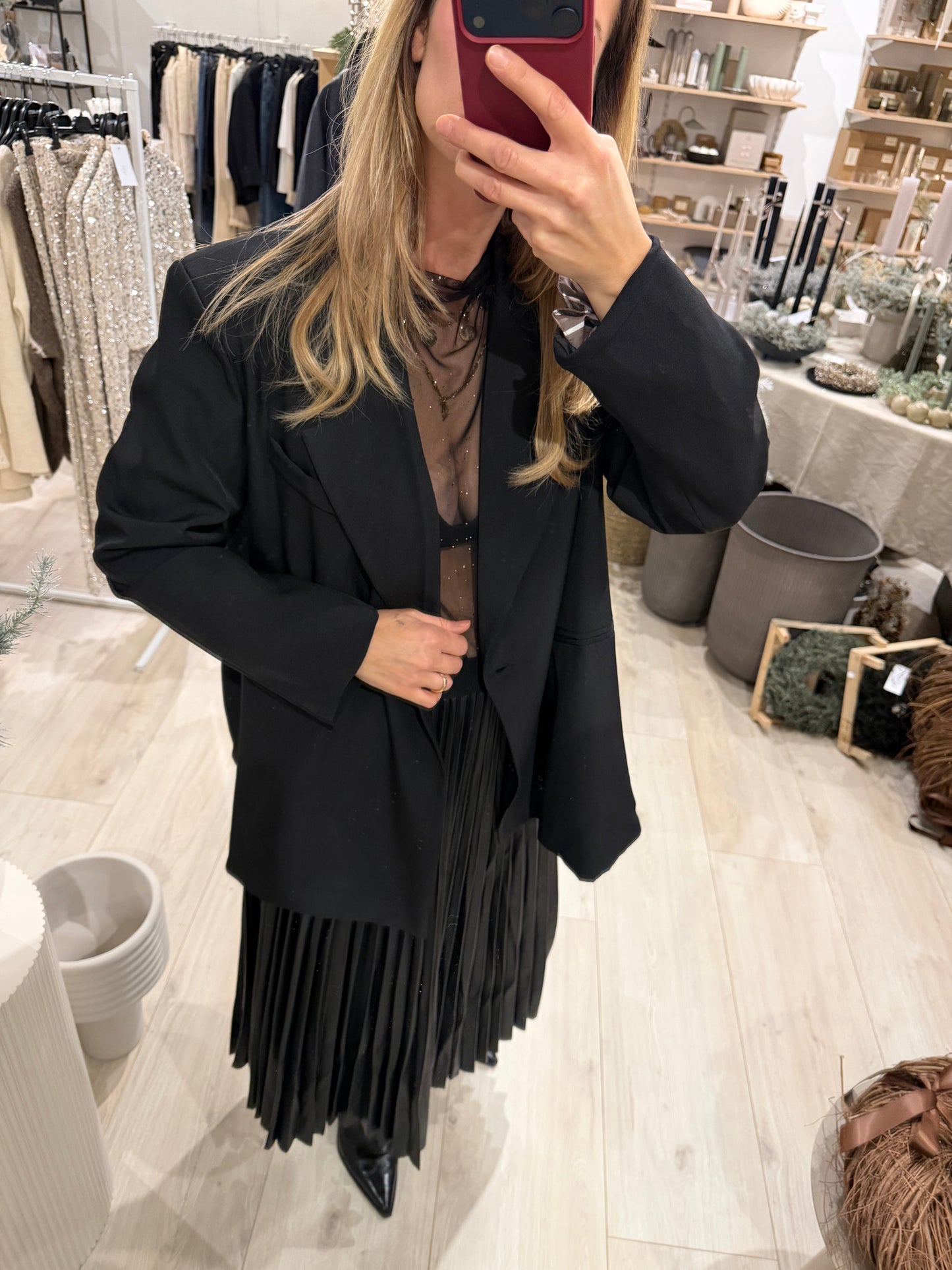 Faltenrock Kunstleder