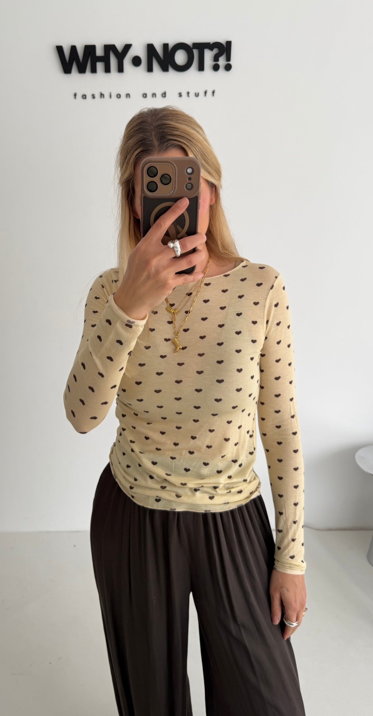 Cashmere Longsleeve gelb heart