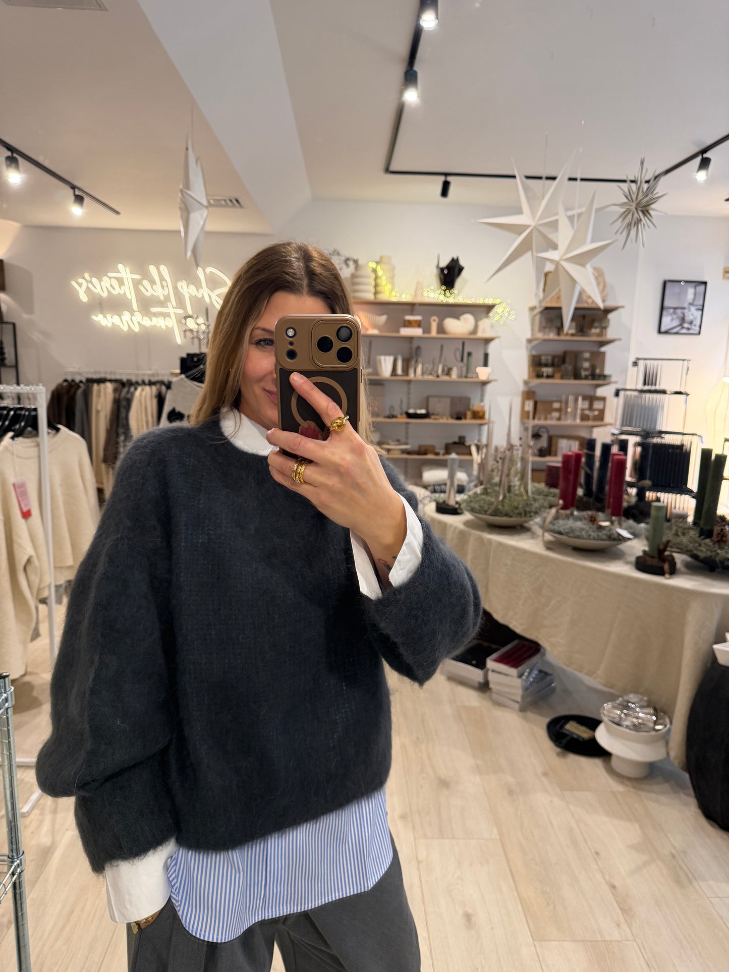 Mohairpullover Fira Anthrazit