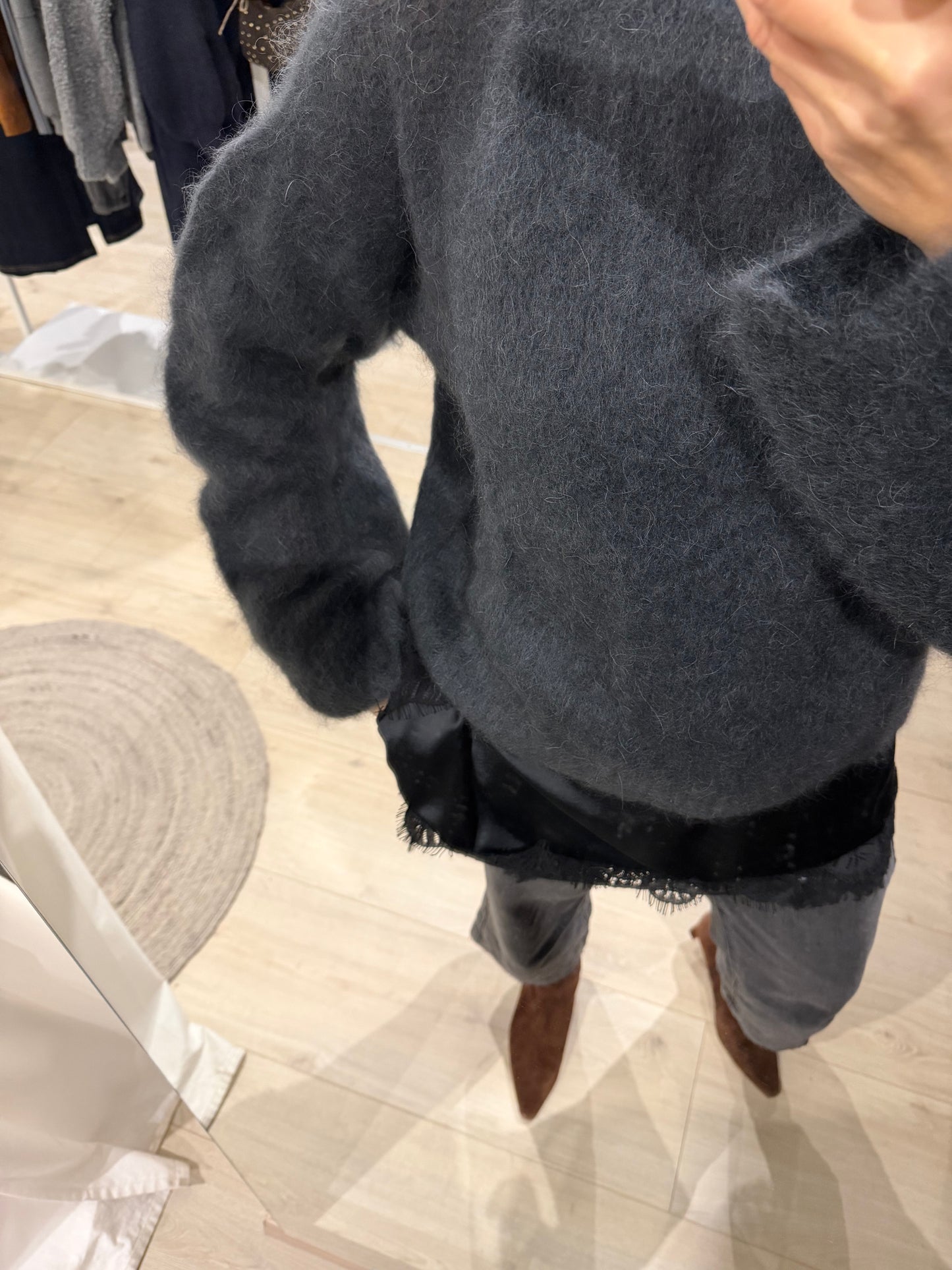 Mohairpullover Fira Anthrazit