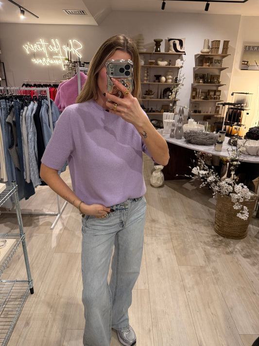 Alpaka Halbarm Flieder