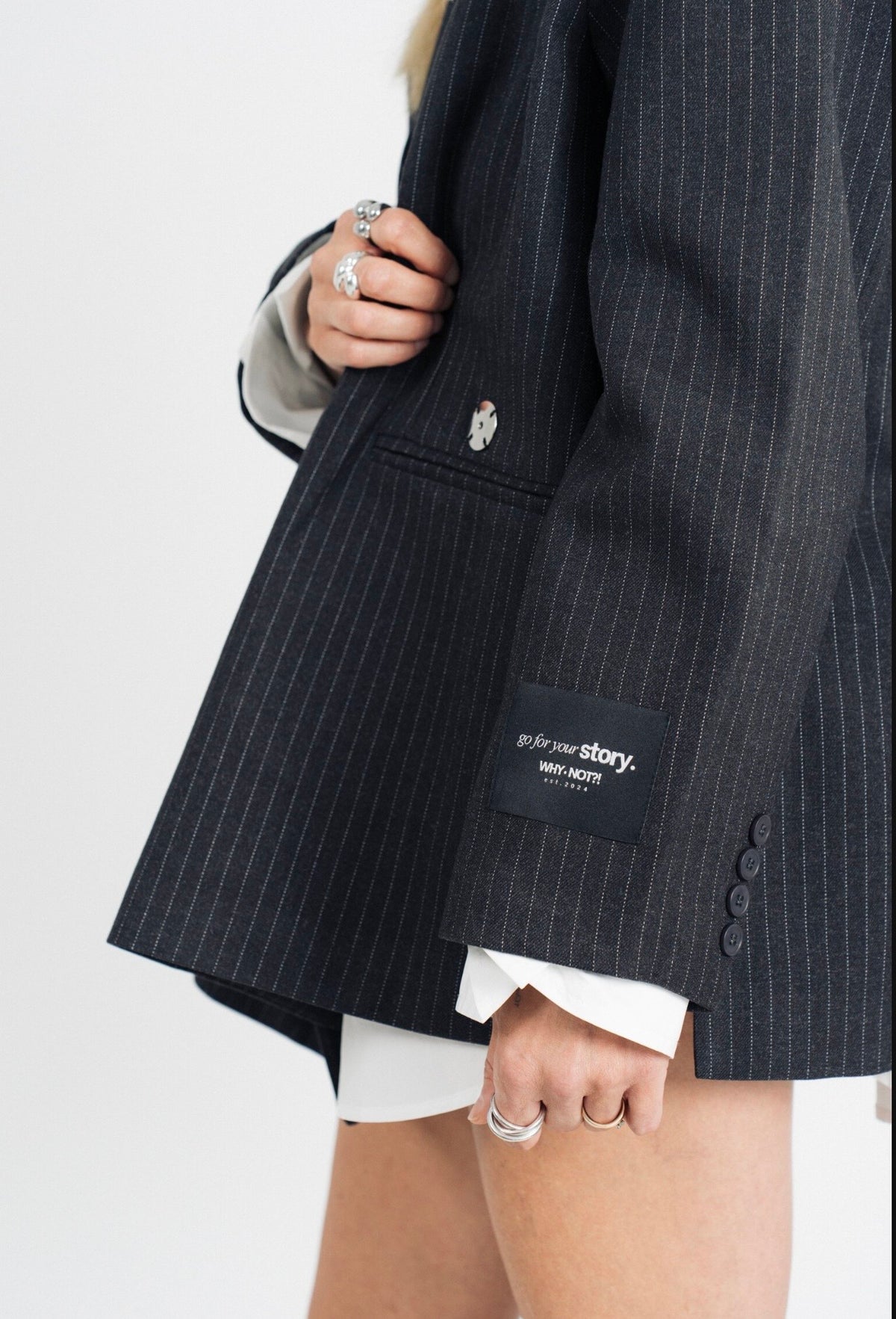THE STATEMENT Stripes grey Blazer