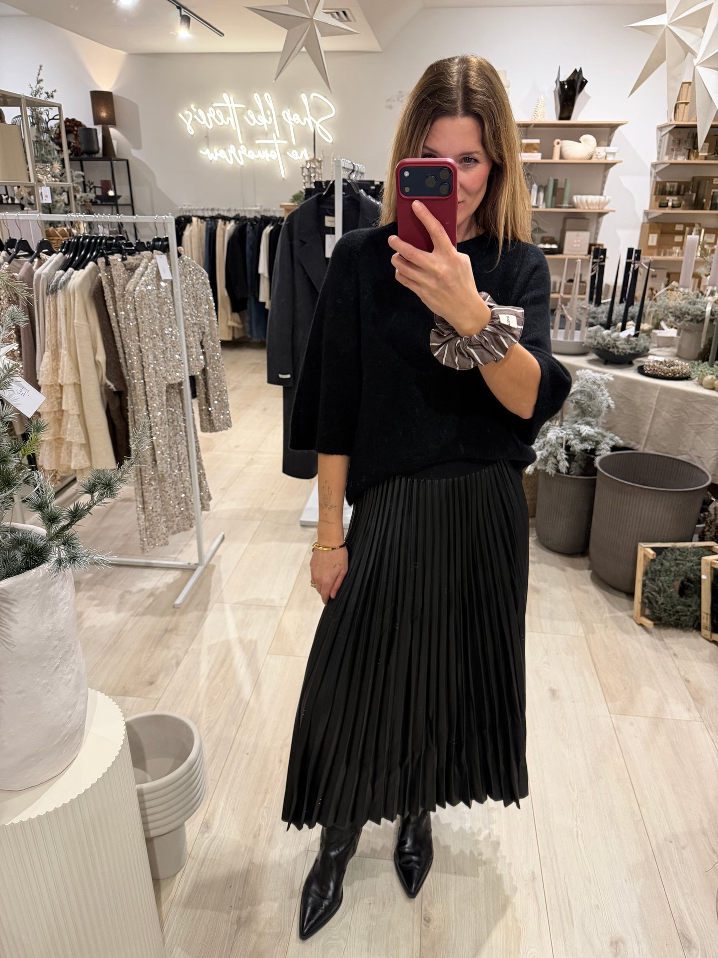 Faltenrock Kunstleder