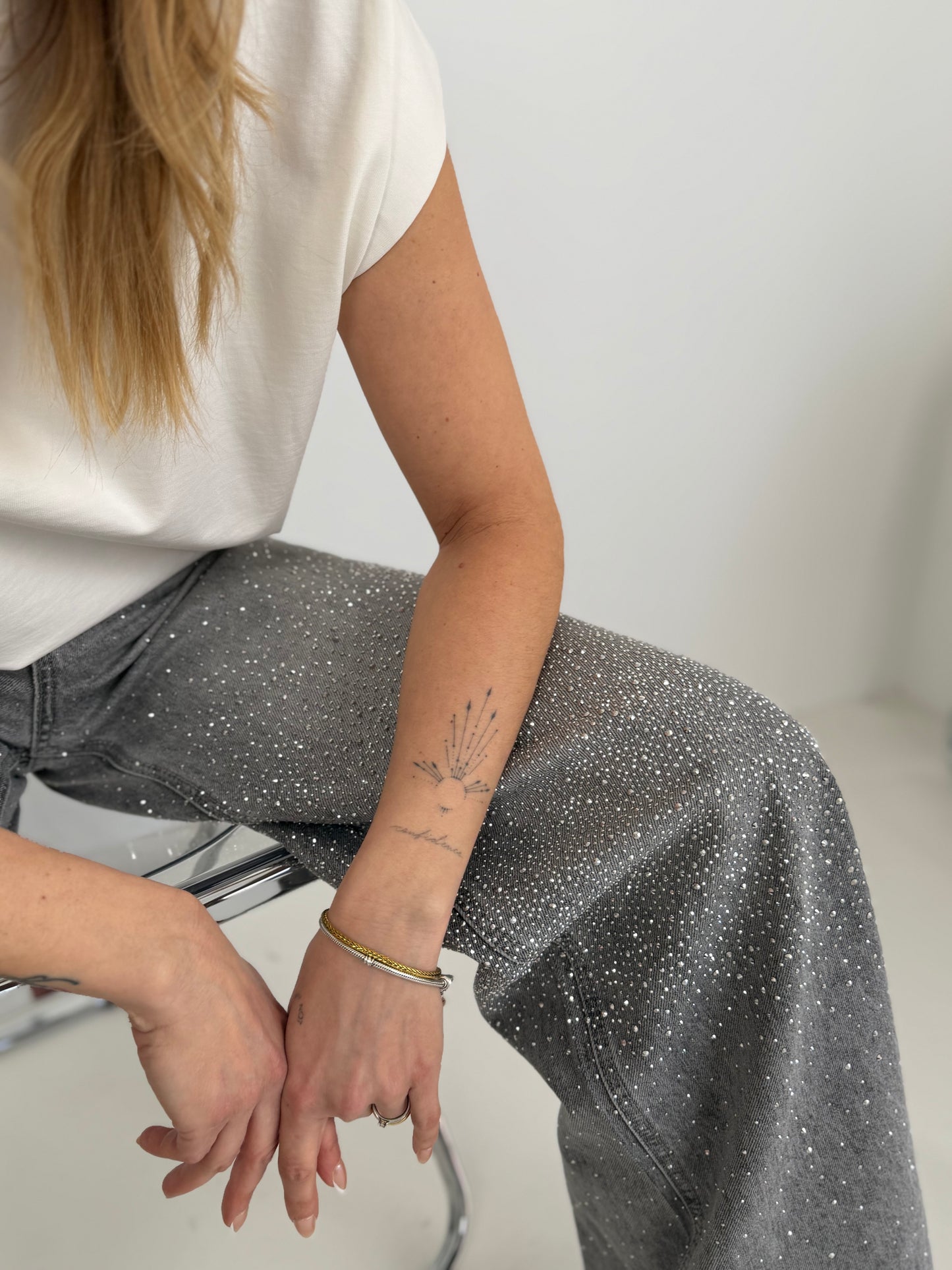 Jeans Sparkle Grau