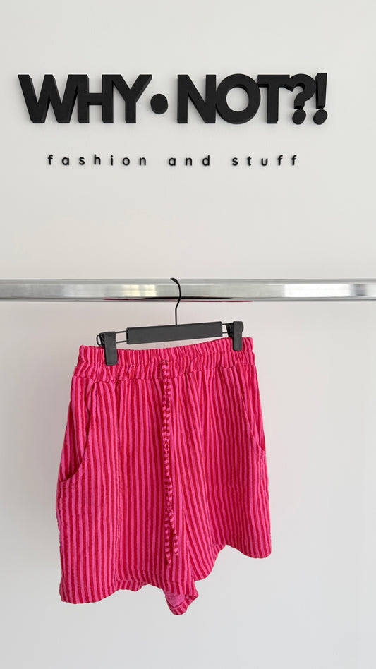 Musselinshorts stripes pink