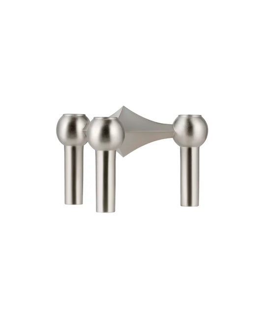 Kerzenständer Matt Chrome, Stoff Nagel