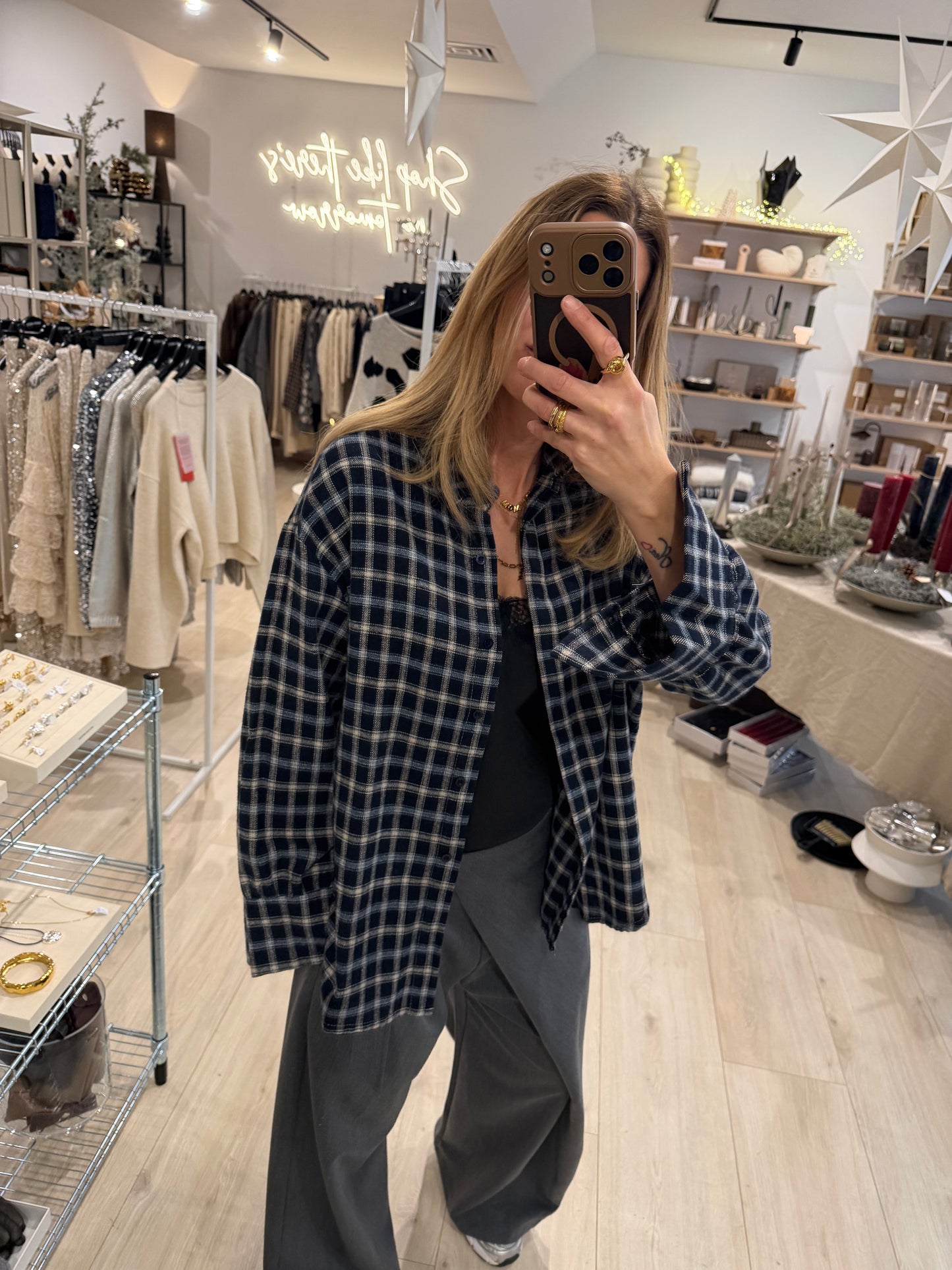 Holzfällerhemd blau