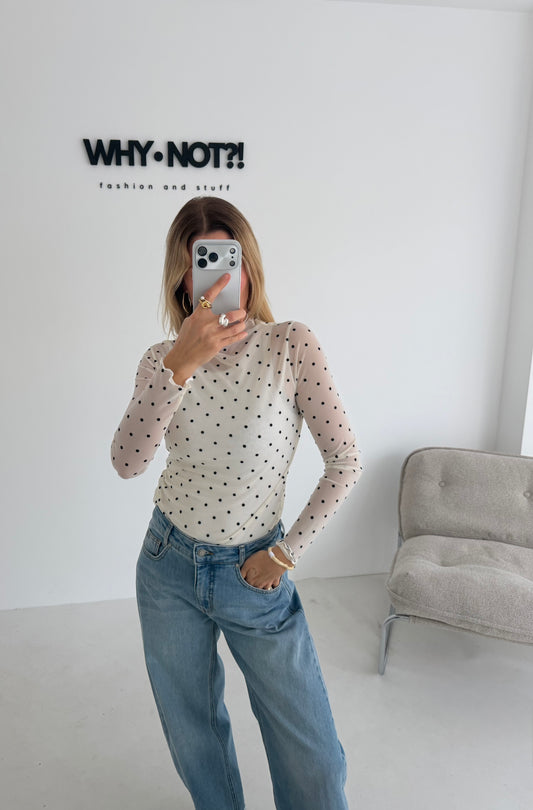 POINT OF VIEW Meshshirt Creme